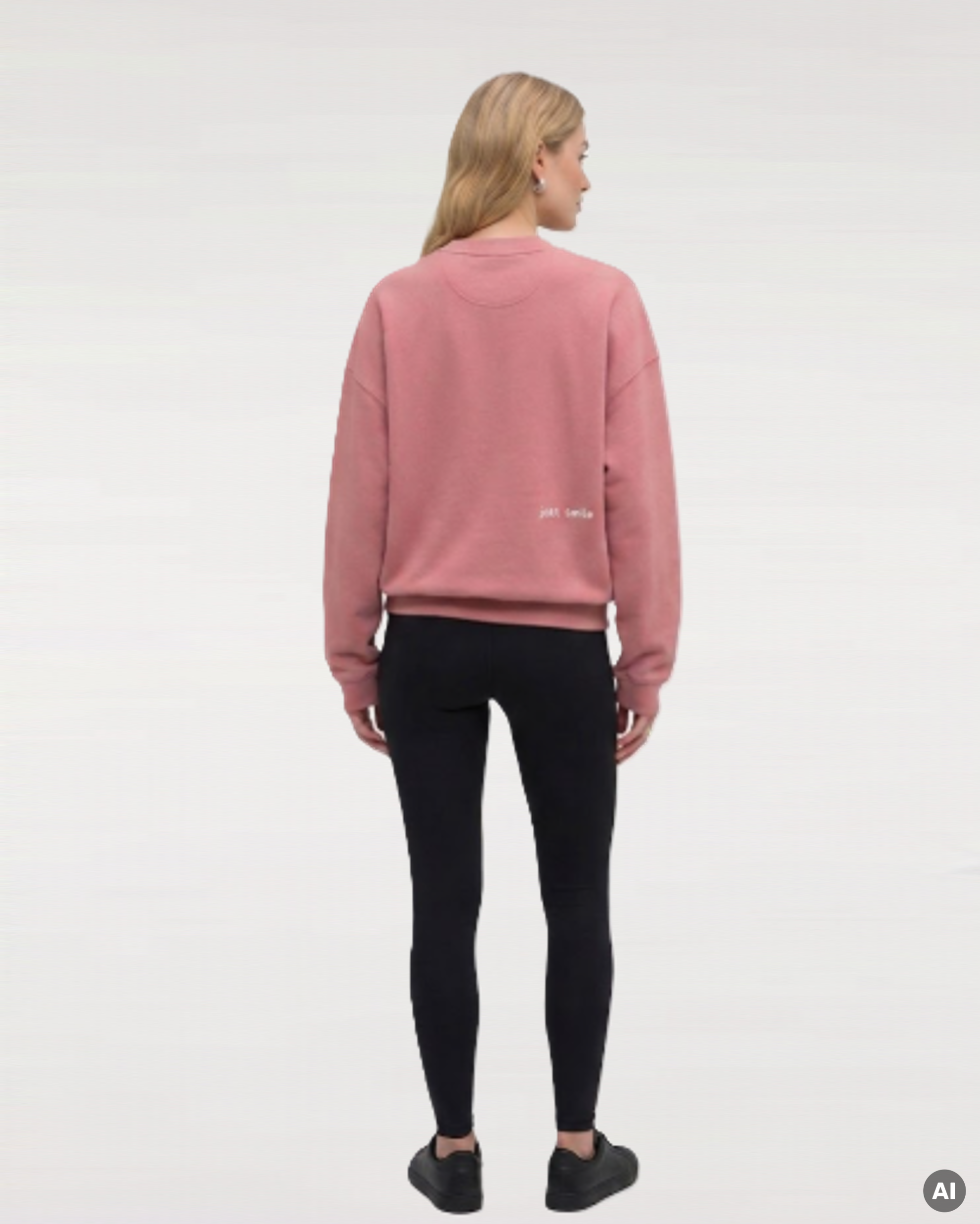 Just Smile Sweatshirt - pink joy - Organic Oversize Sweatshirt