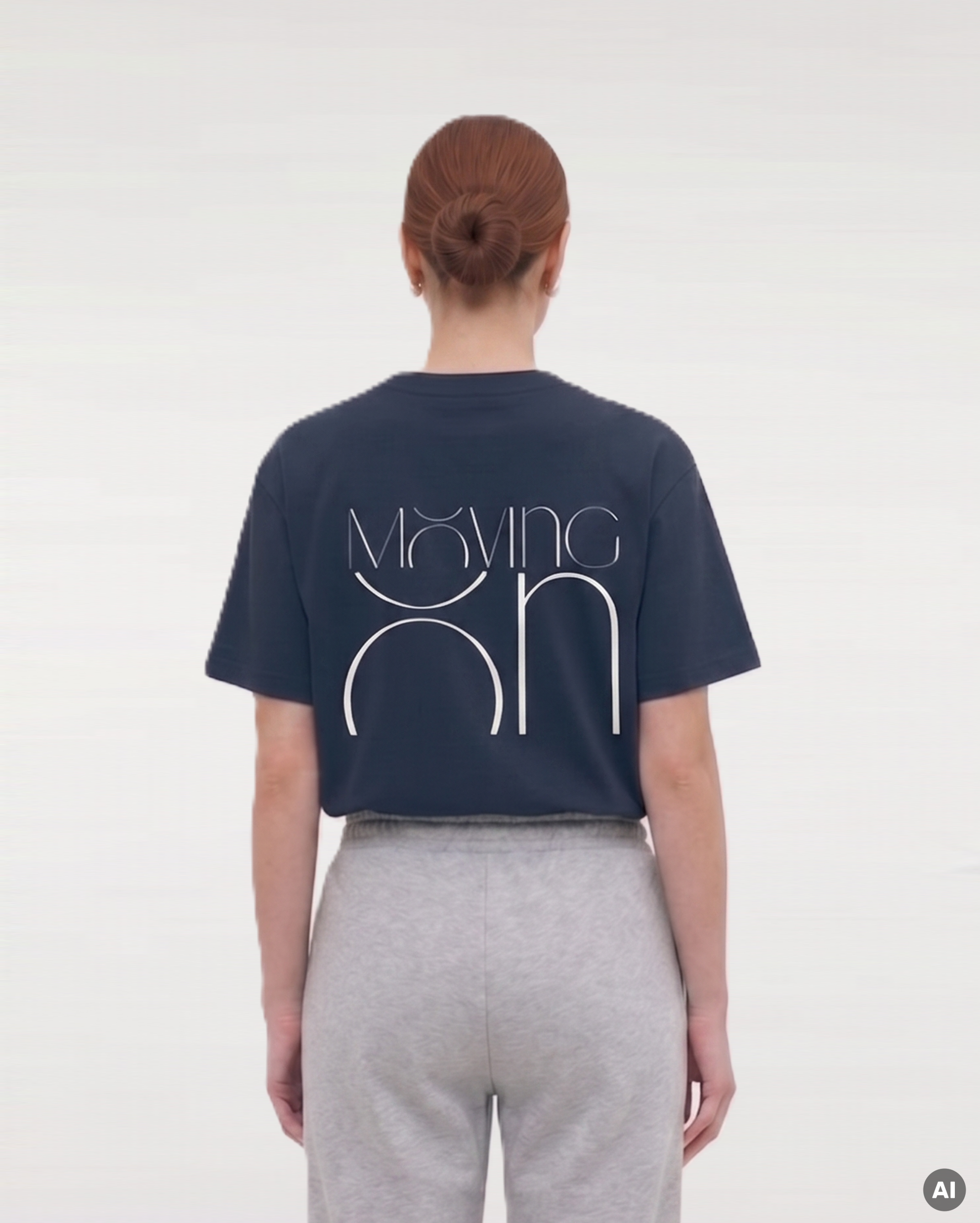 Moving On T-Shirt - navy - Ladies Organic Shirt
