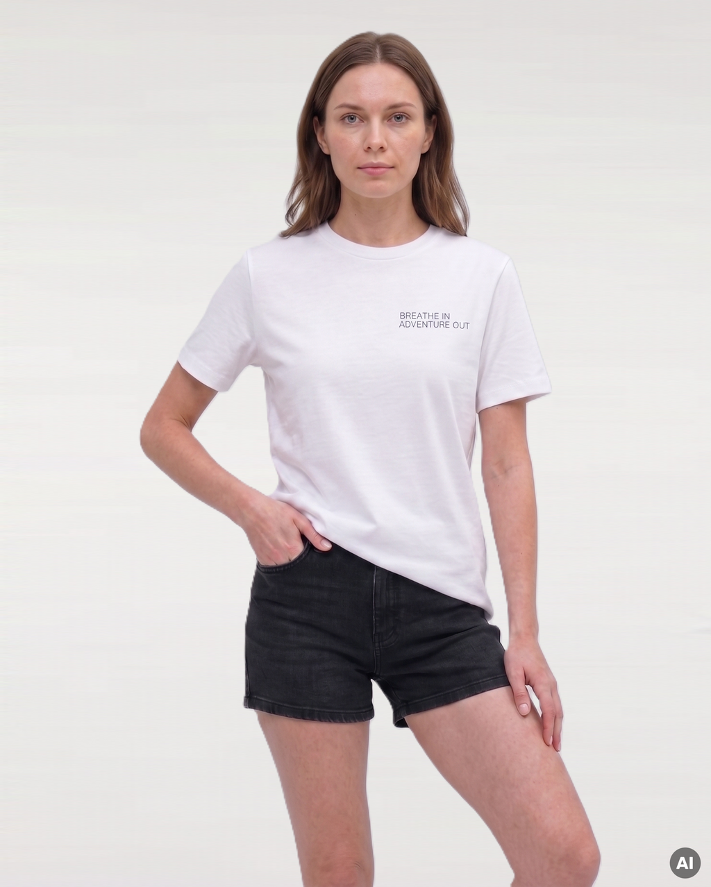 Breathe In Adventure Out T-Shirt - white - Ladies Organic Shirt