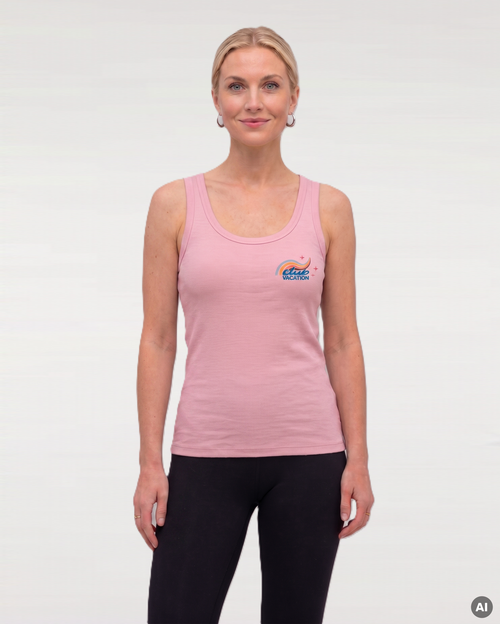 Club Vacation Tank-Top - cotton pink - Womens Organic Fitted Tank Top