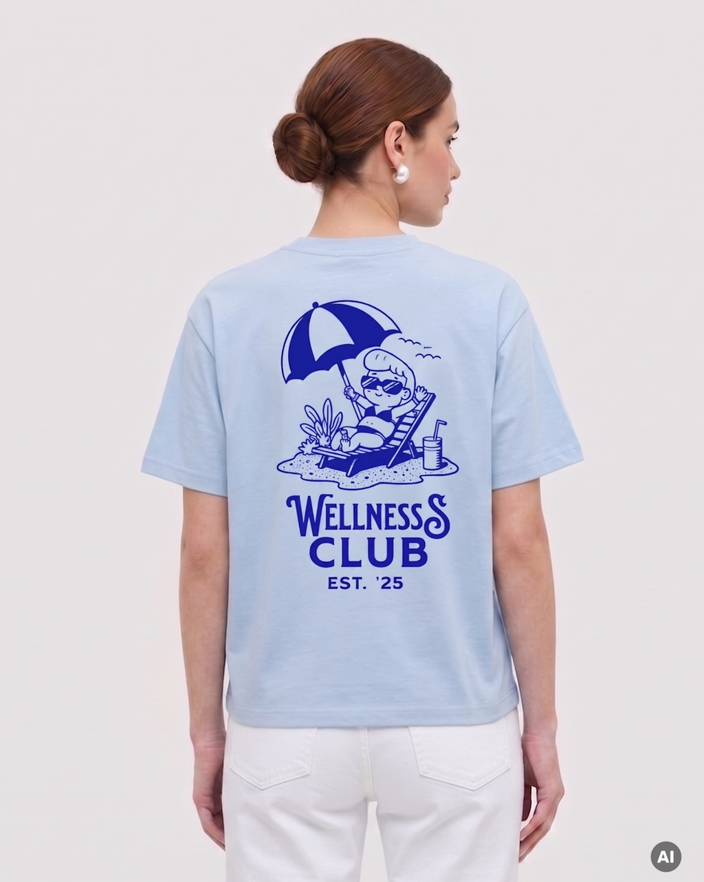 Wellness Club T-Shirt - blue soul - Ladies Organic Shirt