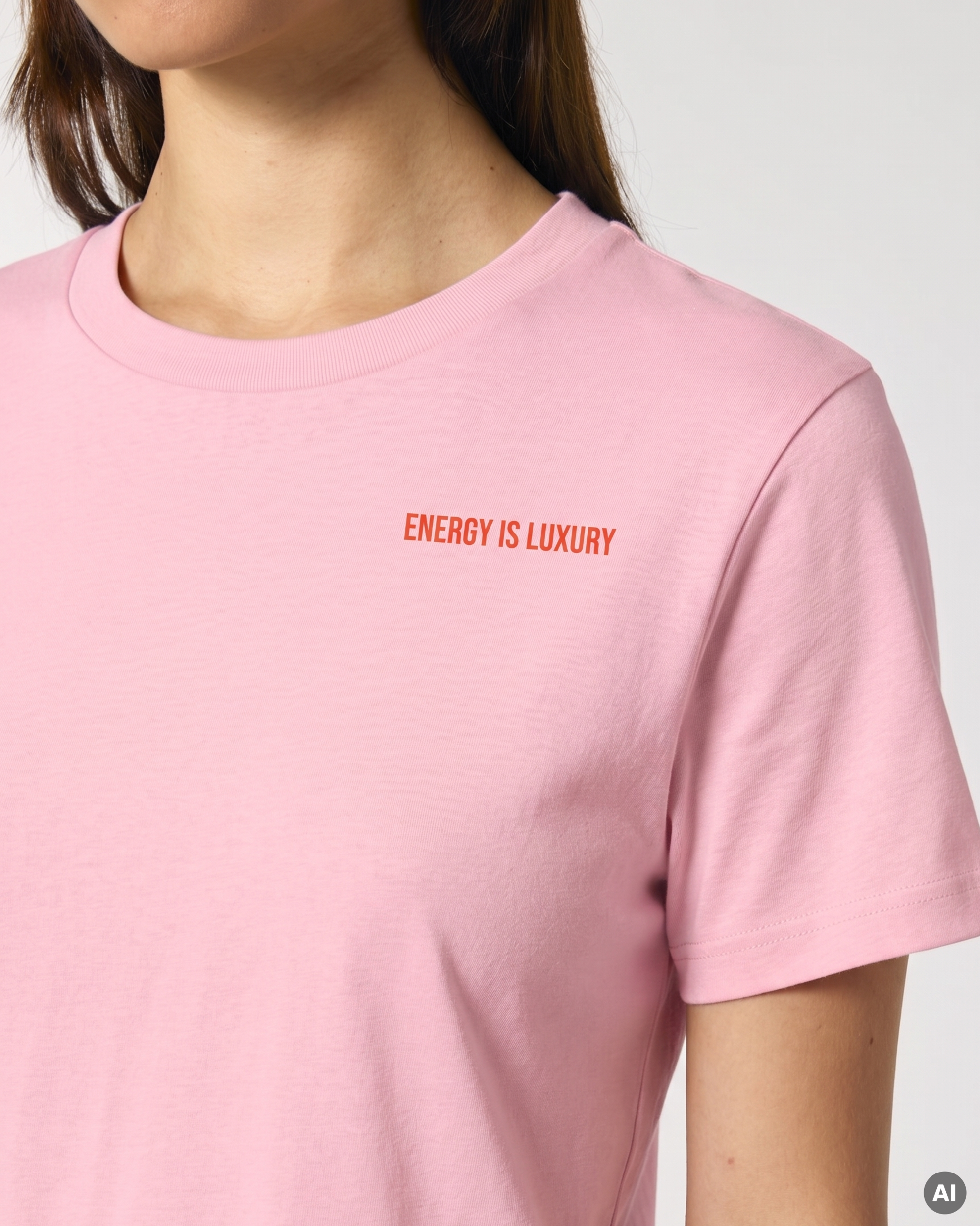 Energy is Luxury T-Shirt - cotton pink - Ladies Organic Shirt