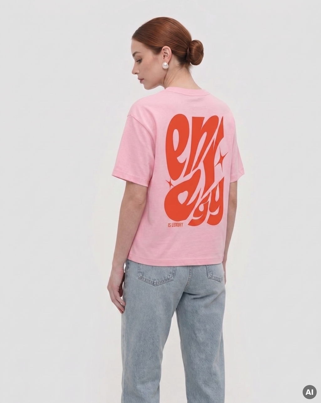 Energy is Luxury T-Shirt - cotton pink - Ladies Organic Shirt