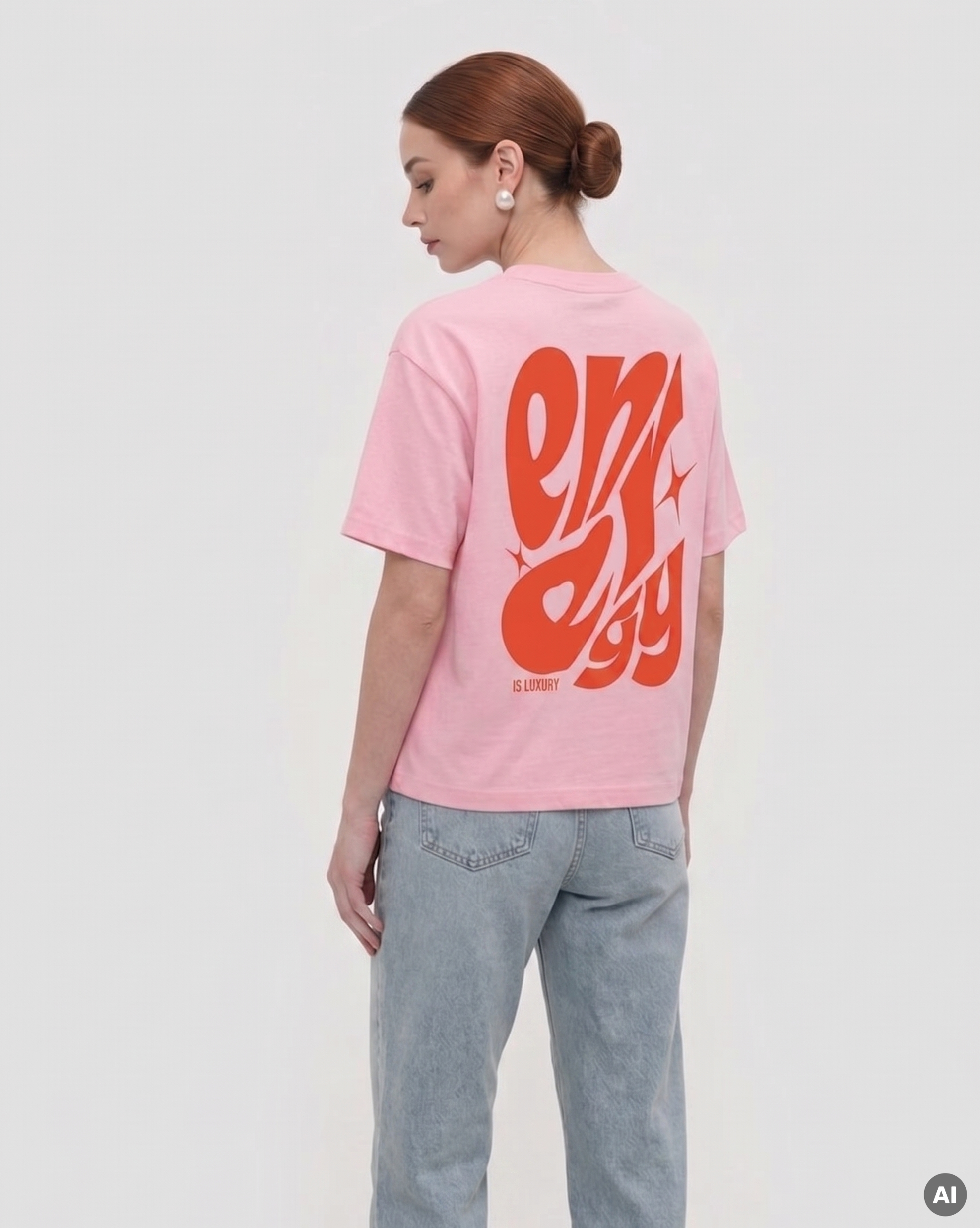 Energy is Luxury T-Shirt - cotton pink - Ladies Organic Shirt