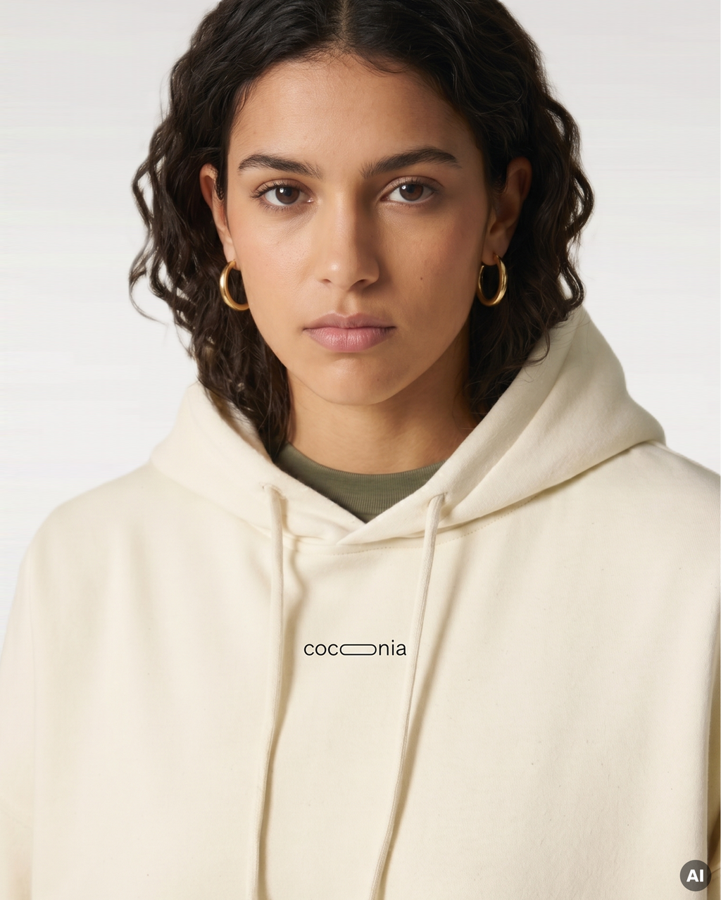 Confidence Day Boxcut Hoodie - natural raw - Womens Organic Boxcut Hoodie