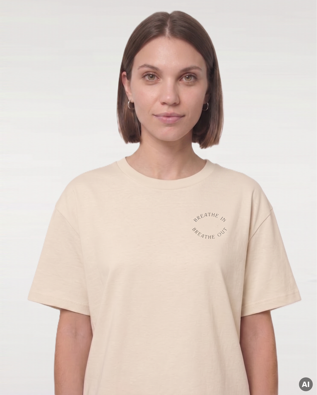 Breathe In T-Shirt - natural raw - Organic Shirt