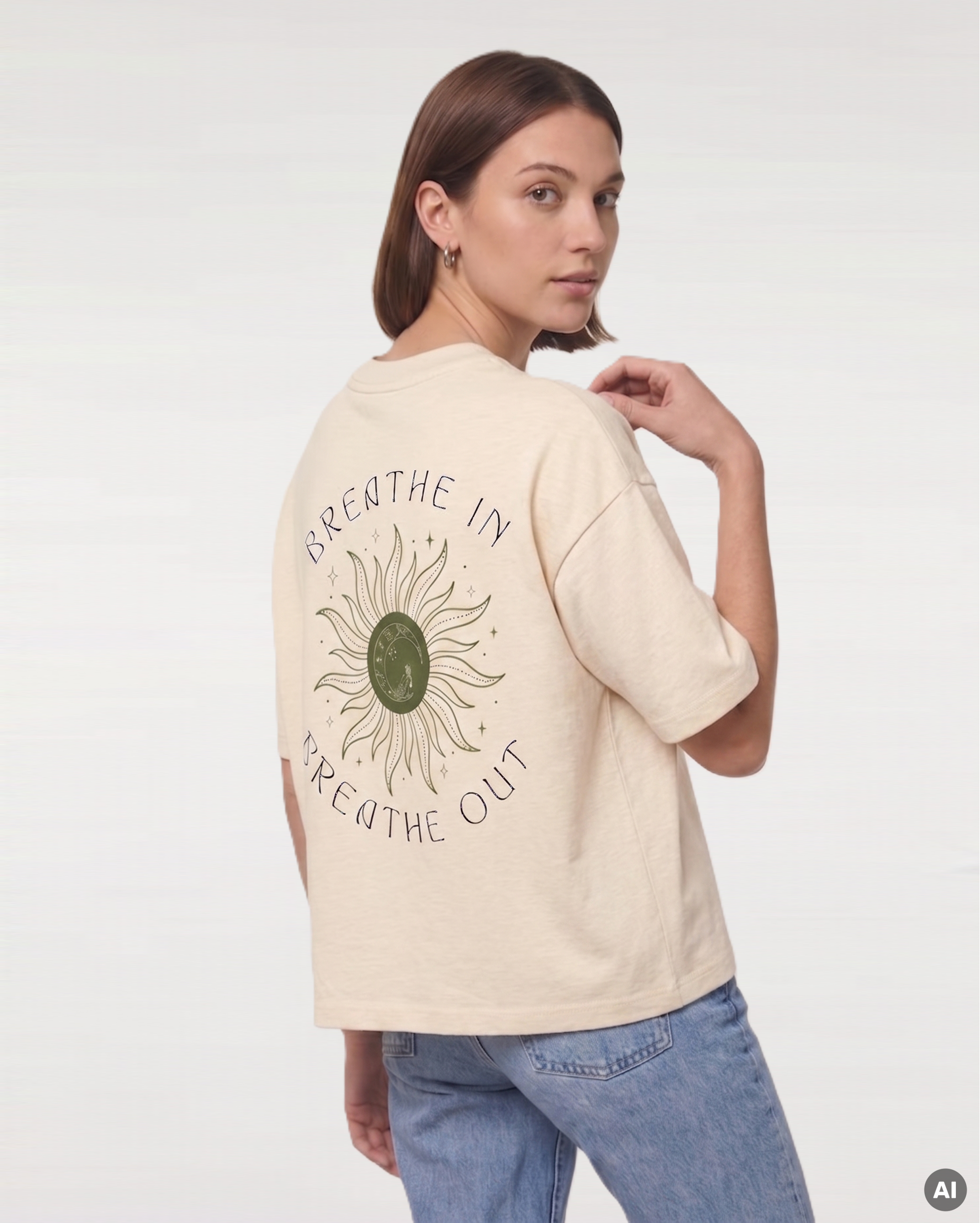 Breathe In T-Shirt - natural raw - Organic Shirt