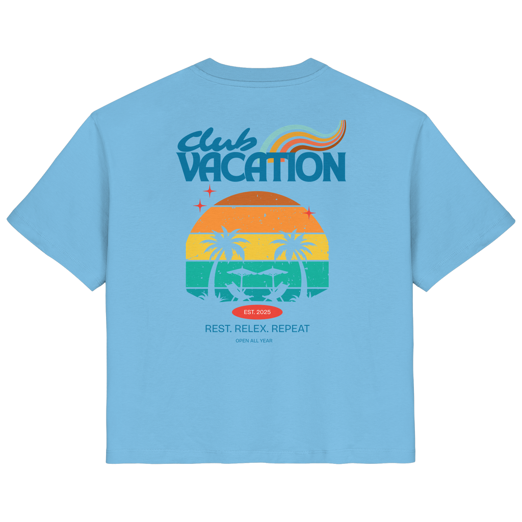 Club Vacation T-Shirt - aqua blue - Ladies Organic Shirt