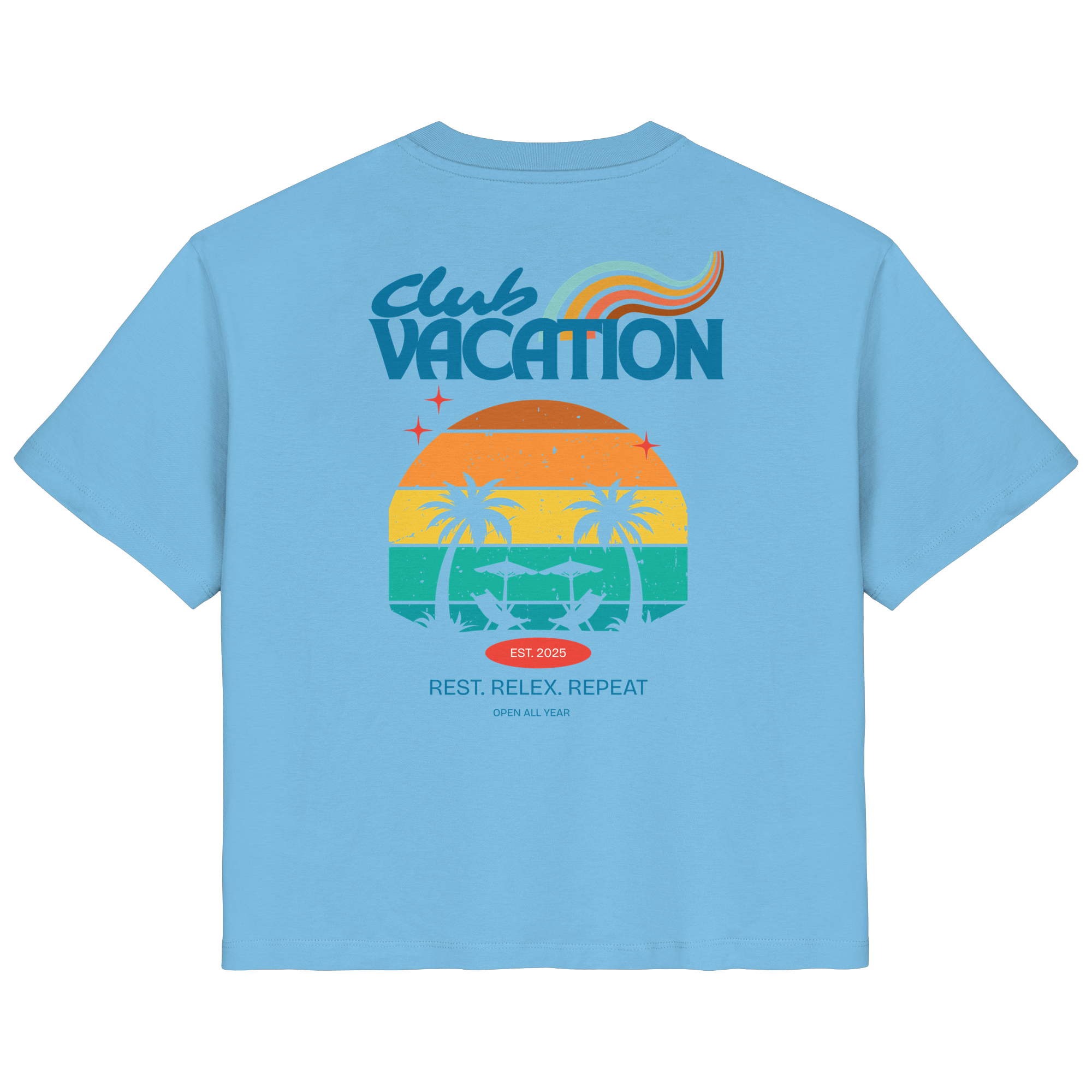 Club Vacation T-Shirt - aqua blue - Ladies Organic Shirt
