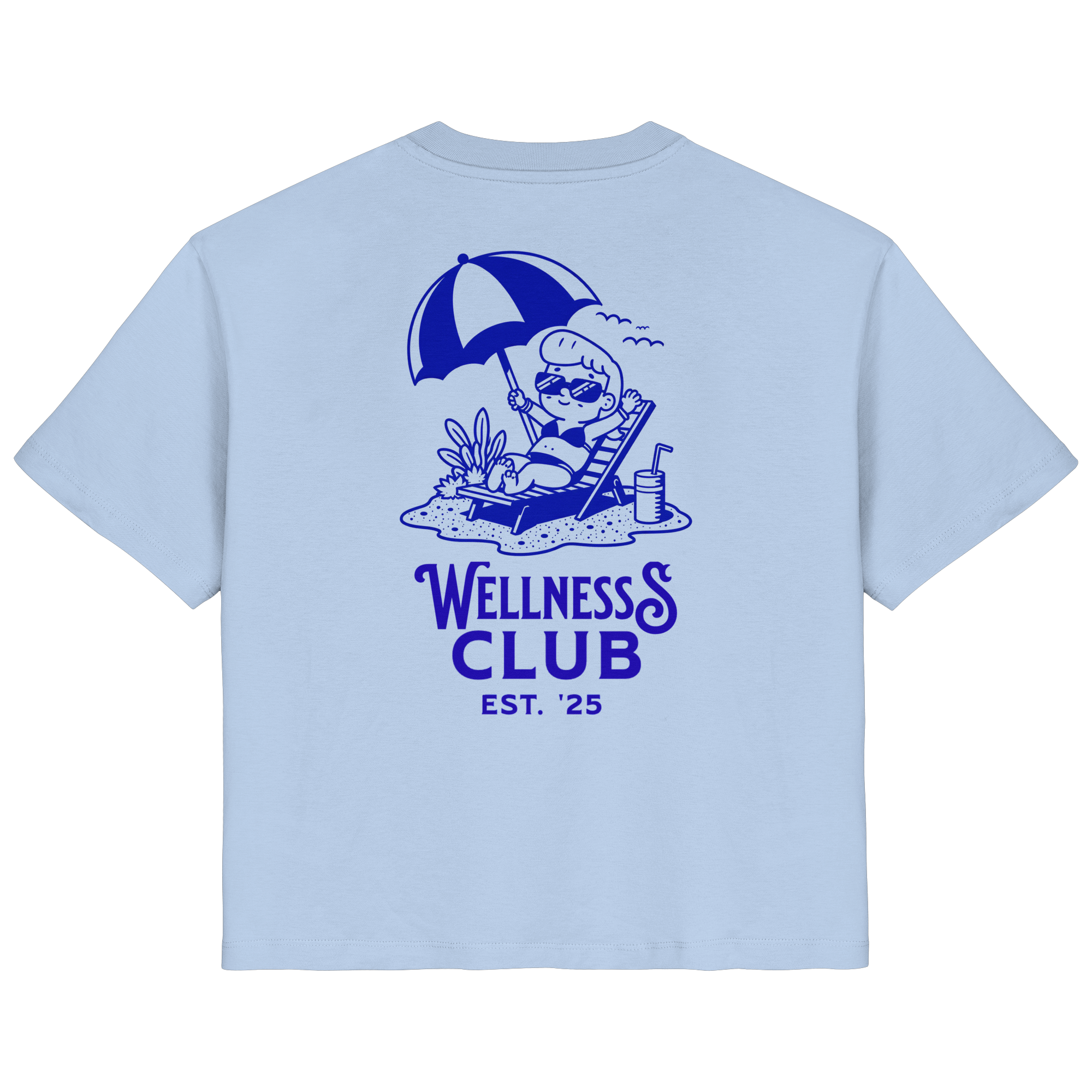 Wellness Club T-Shirt - blue soul - Ladies Organic Shirt