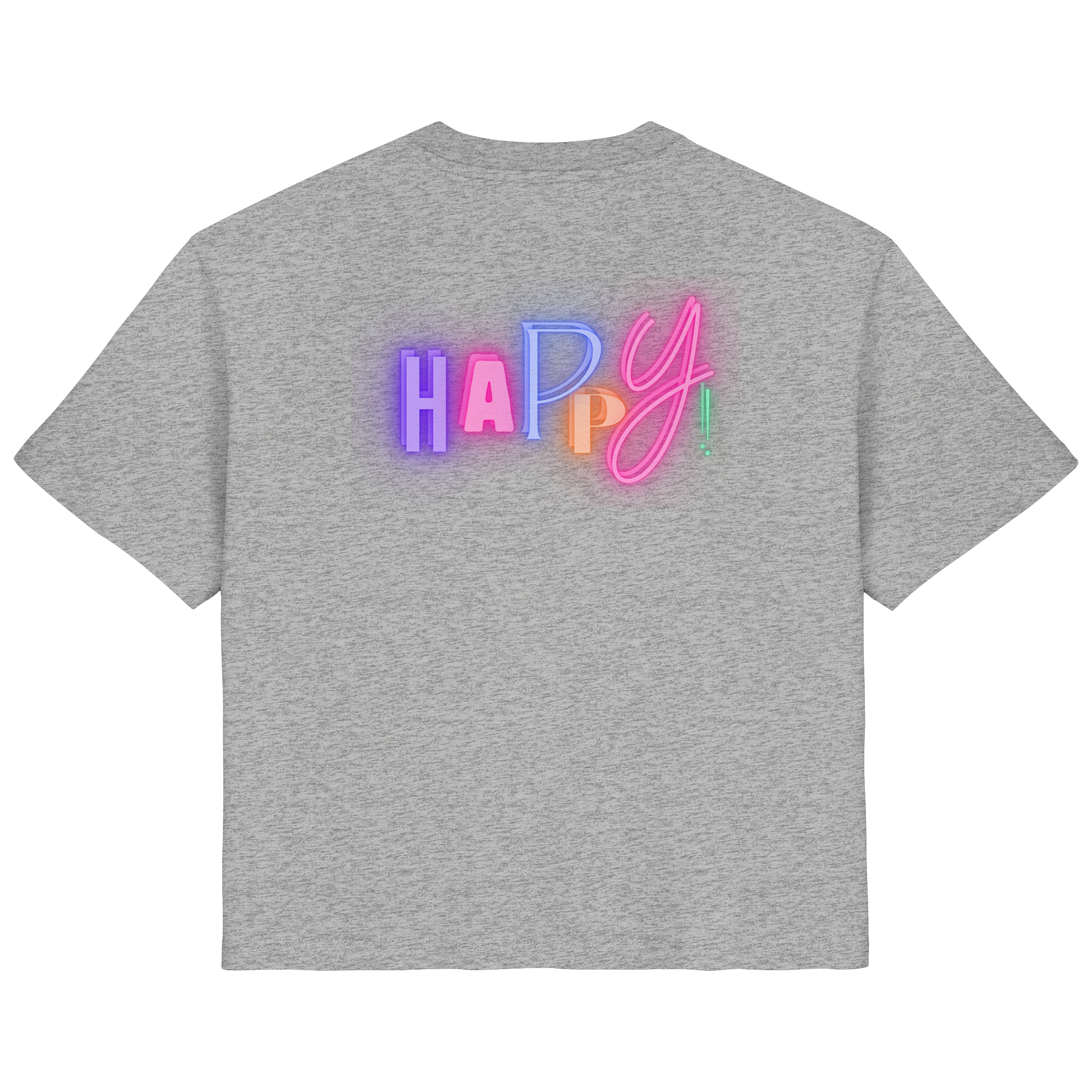 Happy T-Shirt - grey - Ladies Organic Shirt