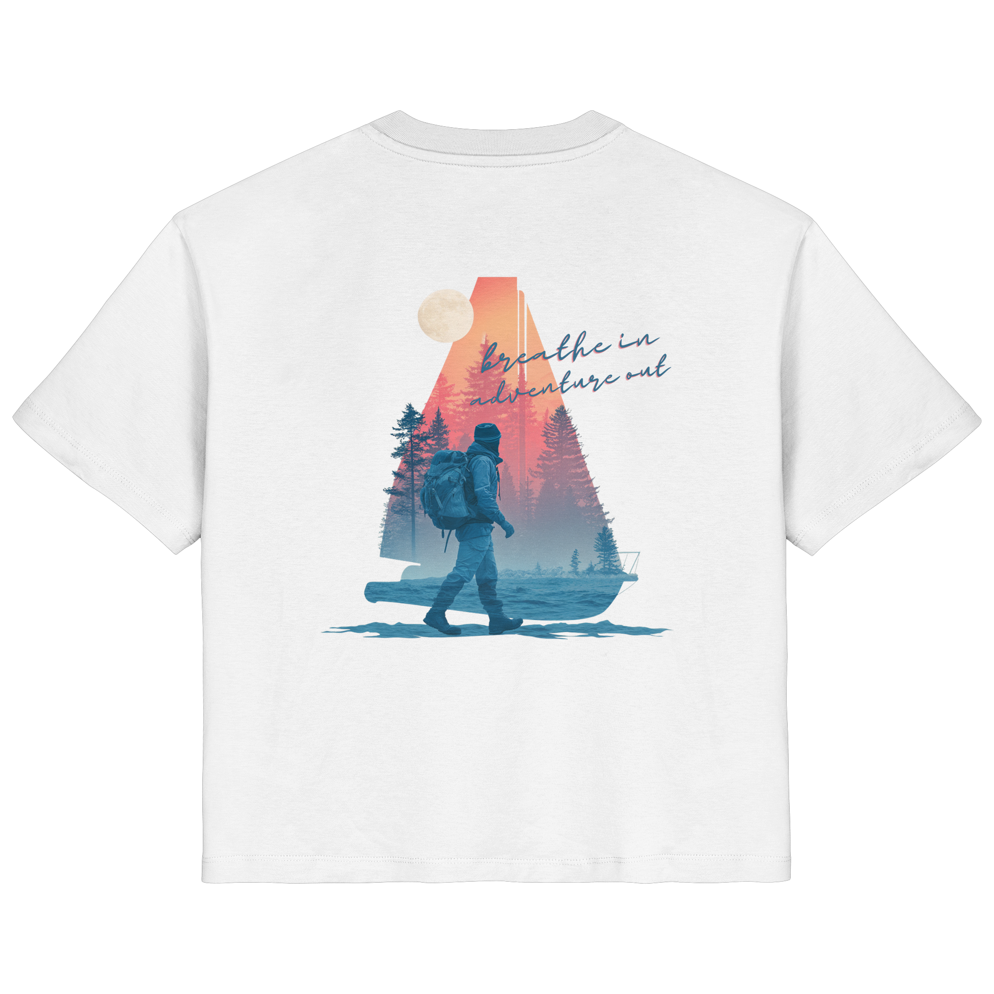 Breathe In Adventure Out T-Shirt - white - Ladies Organic Shirt