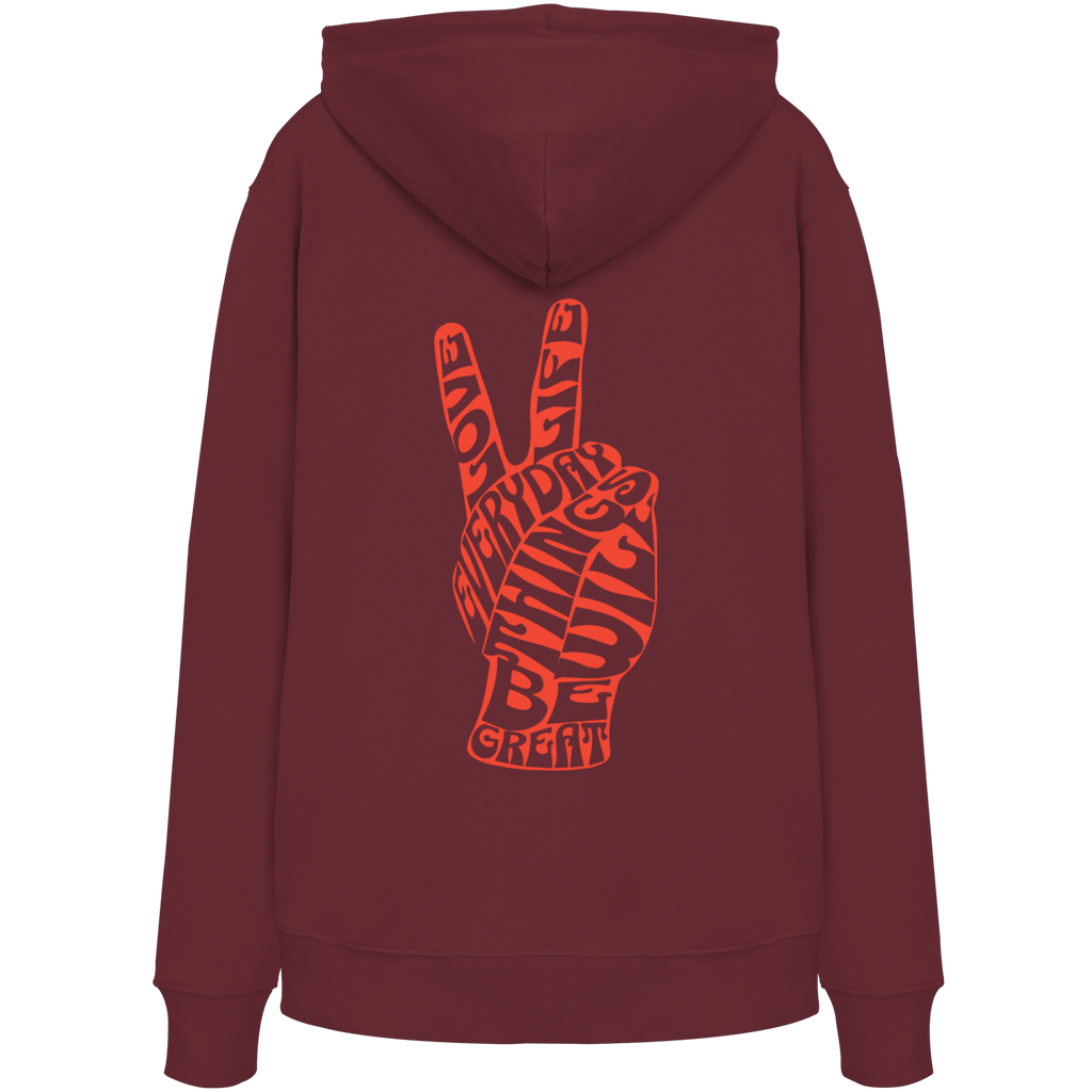 Love Life Everyday Hoodie - bordeaux - Organic Hoodie