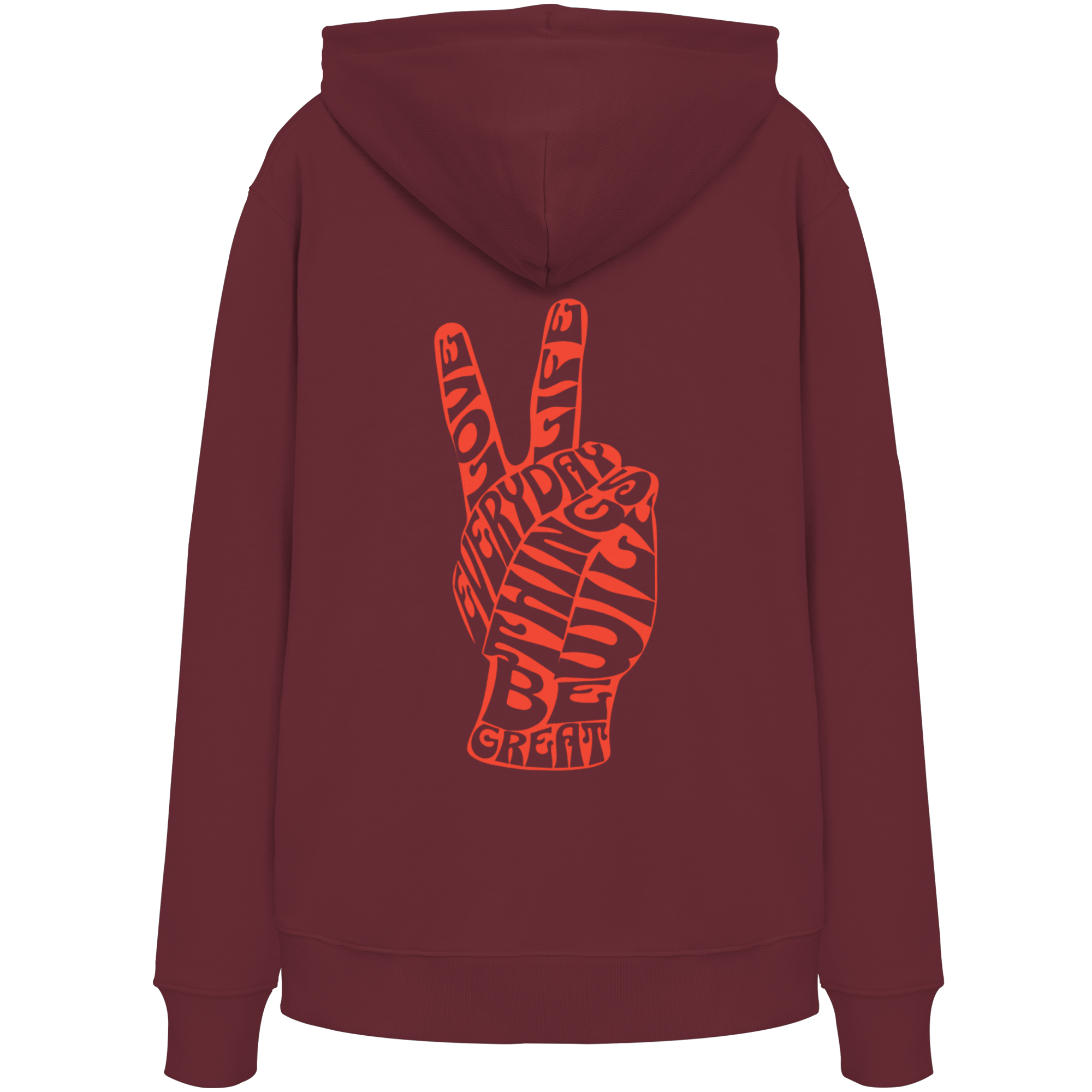 Love Life Everyday Hoodie - bordeaux - Organic Hoodie