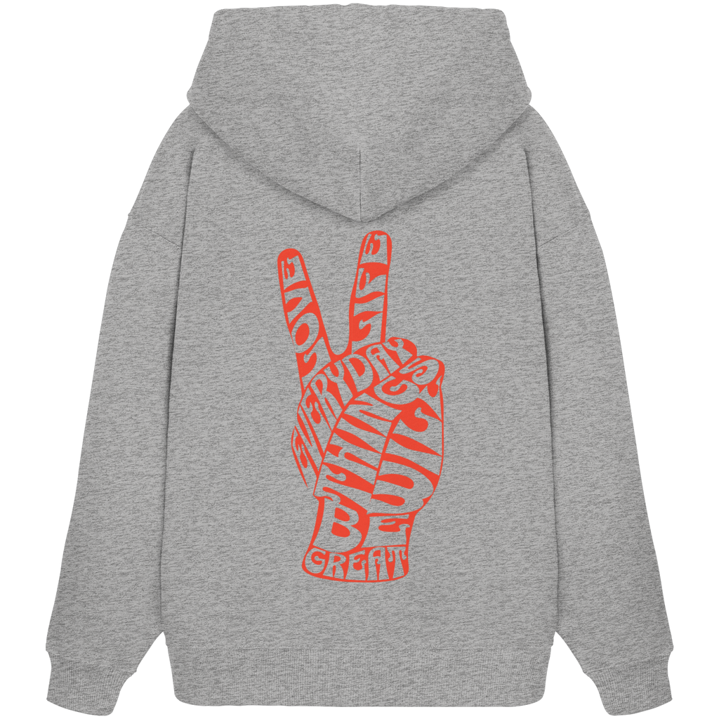 Love Life Everyday Hoodie - grey - Organic Oversize Hoodie