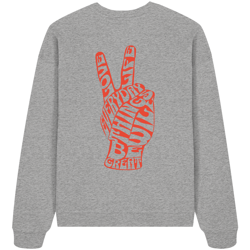 Love Life Everyday Sweatshirt - grey - Organic Oversize Sweatshirt