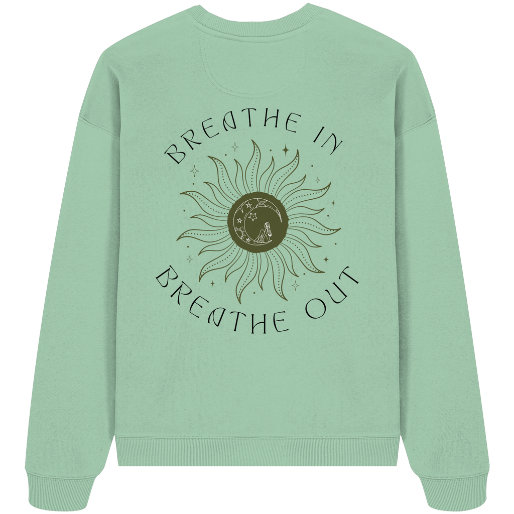 Breathe In Sweatshirt - misty jade - Organic Oversize Sweatshirt
