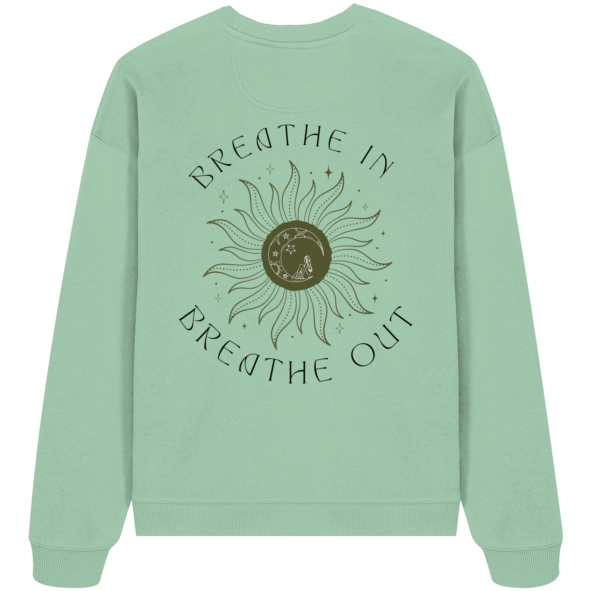 Breathe In Sweatshirt - misty jade - Organic Oversize Sweatshirt