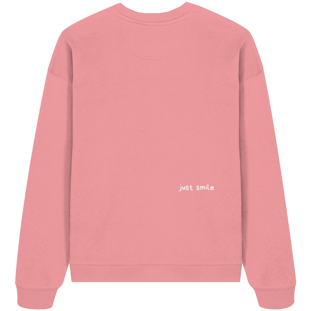 Just Smile Sweatshirt - pink joy - Organic Oversize Sweatshirt