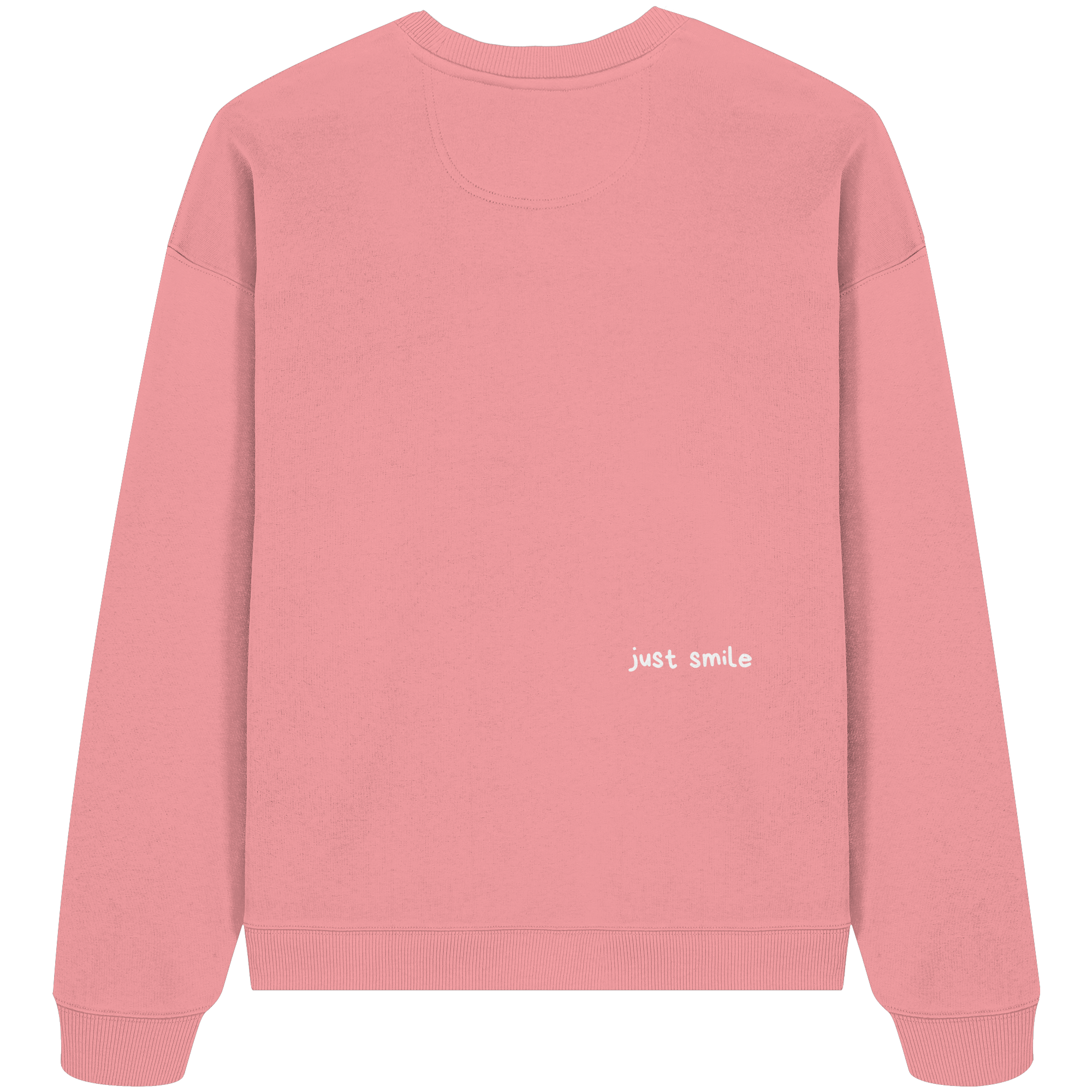 Just Smile Sweatshirt - pink joy - Organic Oversize Sweatshirt