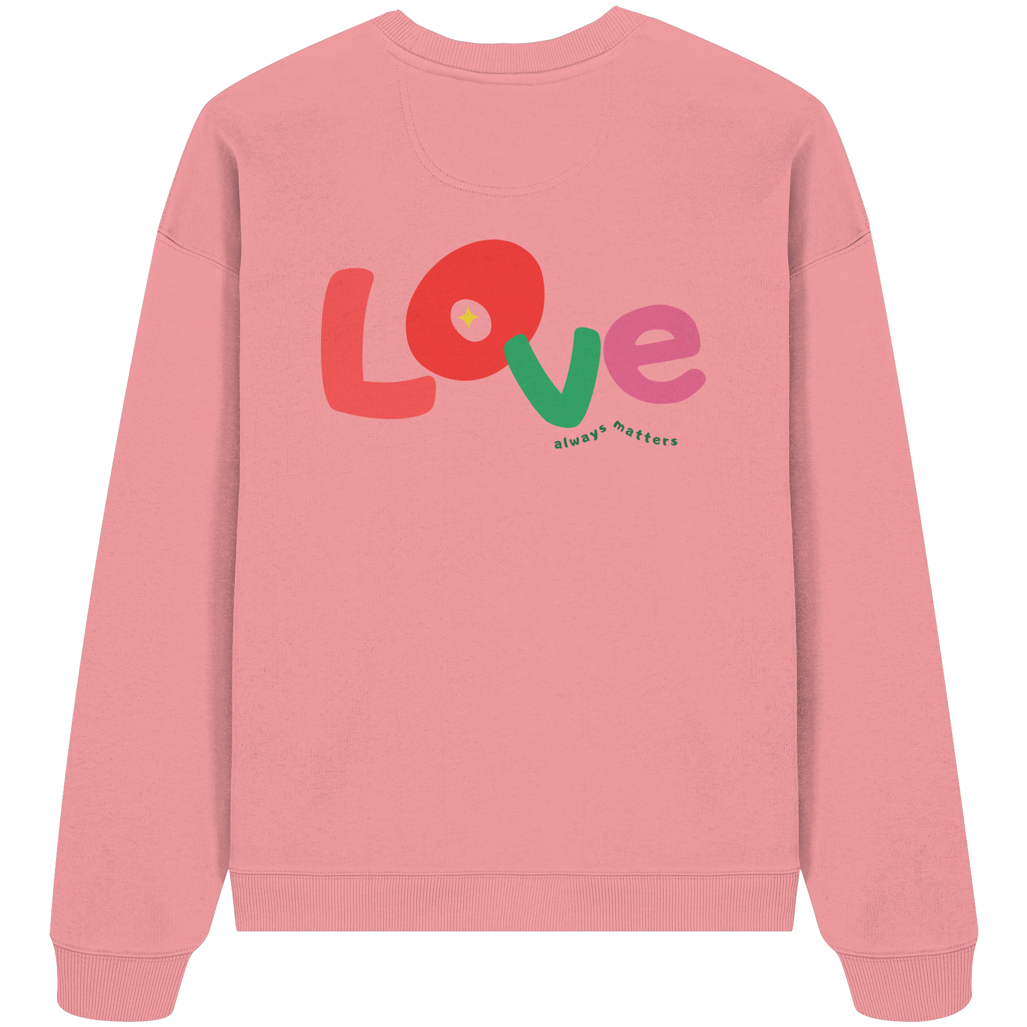 Love Sweatshirt - pink joy - Organic Oversize Sweatshirt