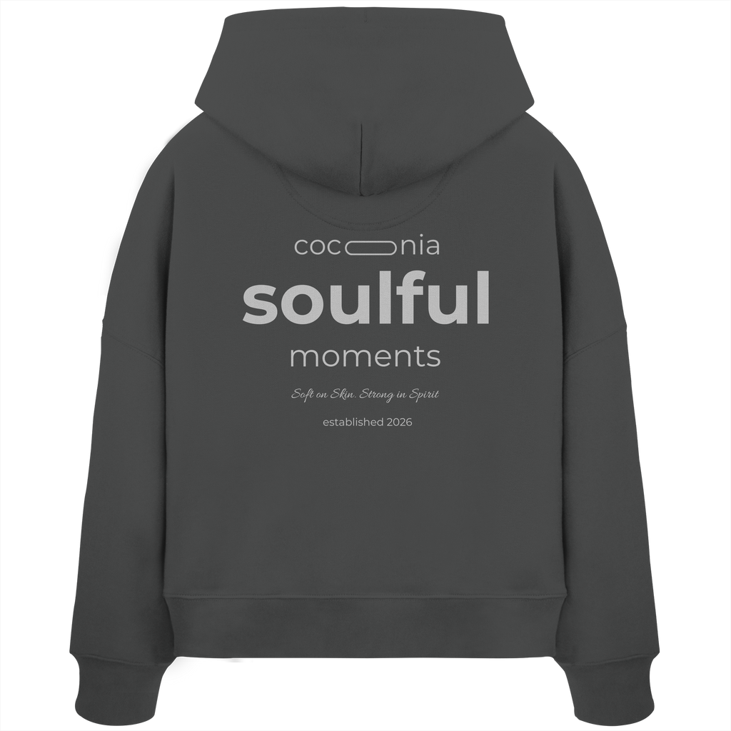 cocoonia soulful moments Boxcut Hoodie - grey - Womens Organic Boxcut Hoodie