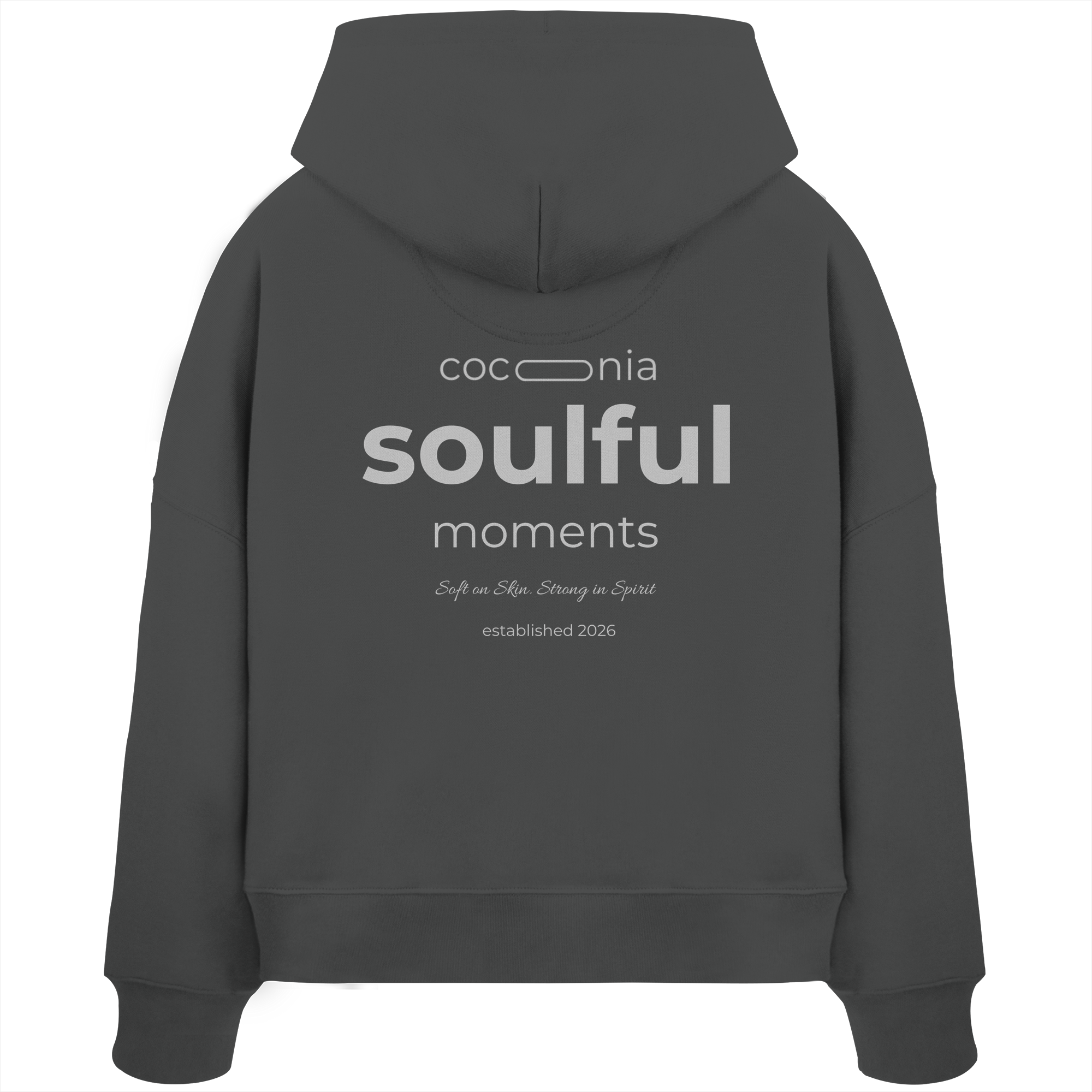 cocoonia soulful moments Boxcut Hoodie - grey - Womens Organic Boxcut Hoodie