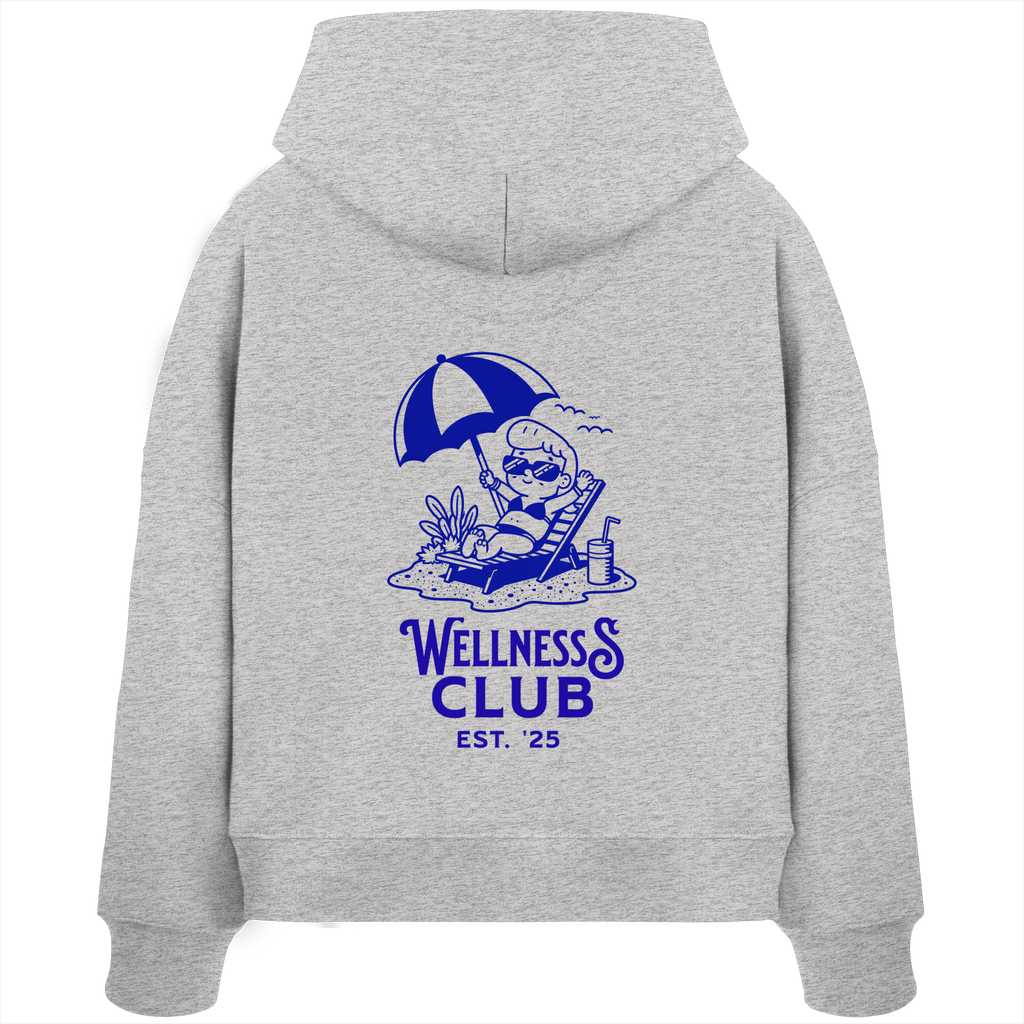 Wellness Club Boxcut Hoodie - grey - Womens Organic Boxcut Hoodie