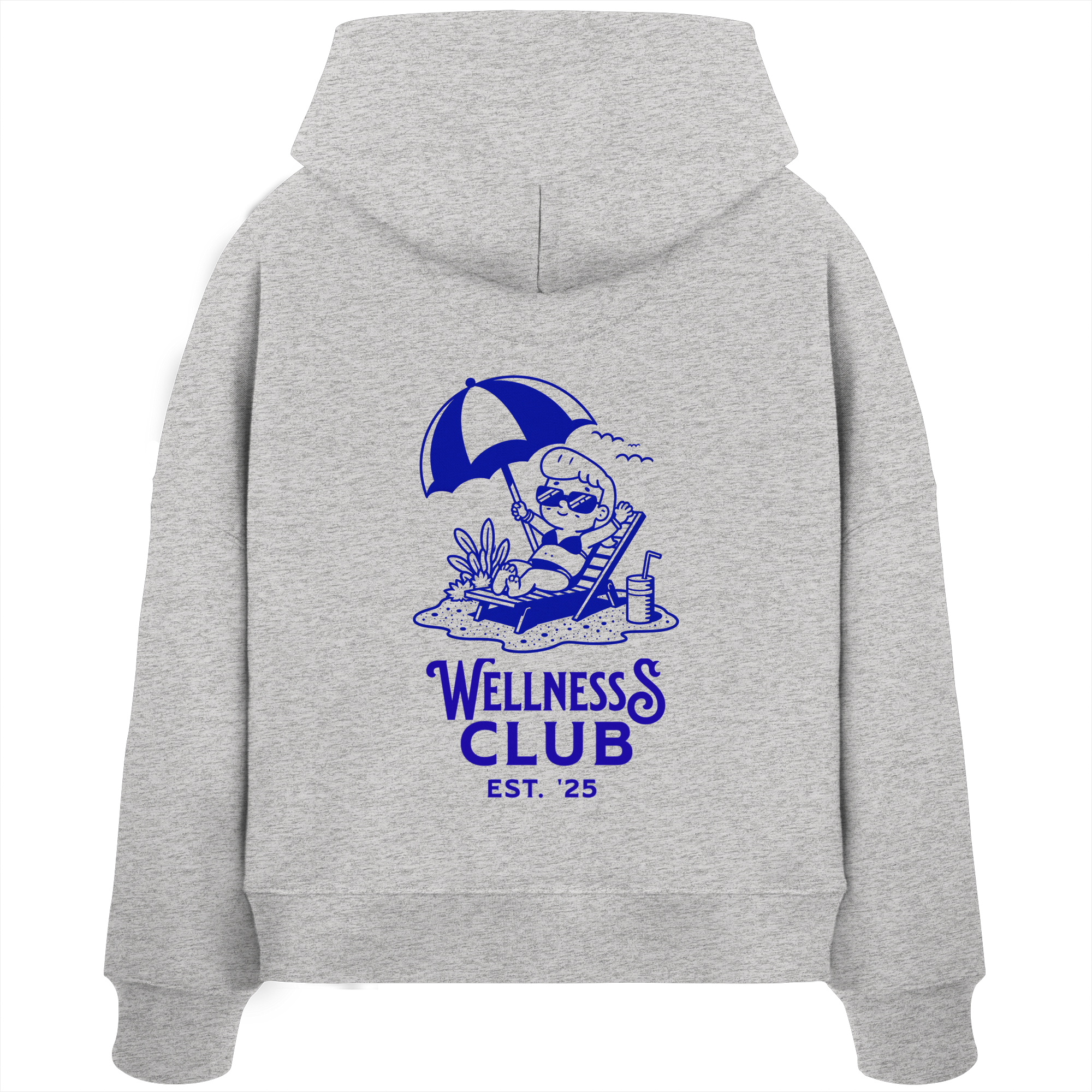 Wellness Club Boxcut Hoodie - grey - Womens Organic Boxcut Hoodie