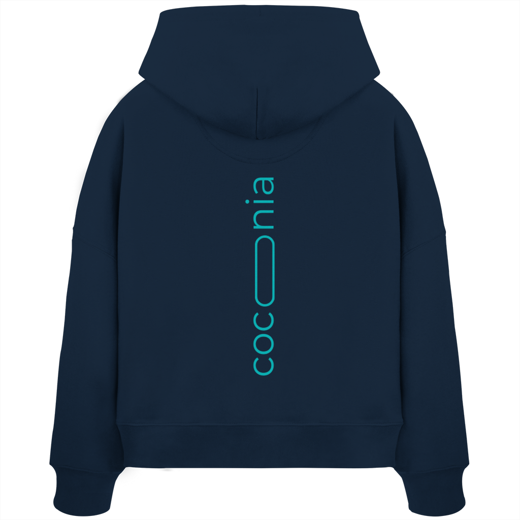 cocoonia Boxcut Hoodie - navy blue - Womens Organic Boxcut Hoodie