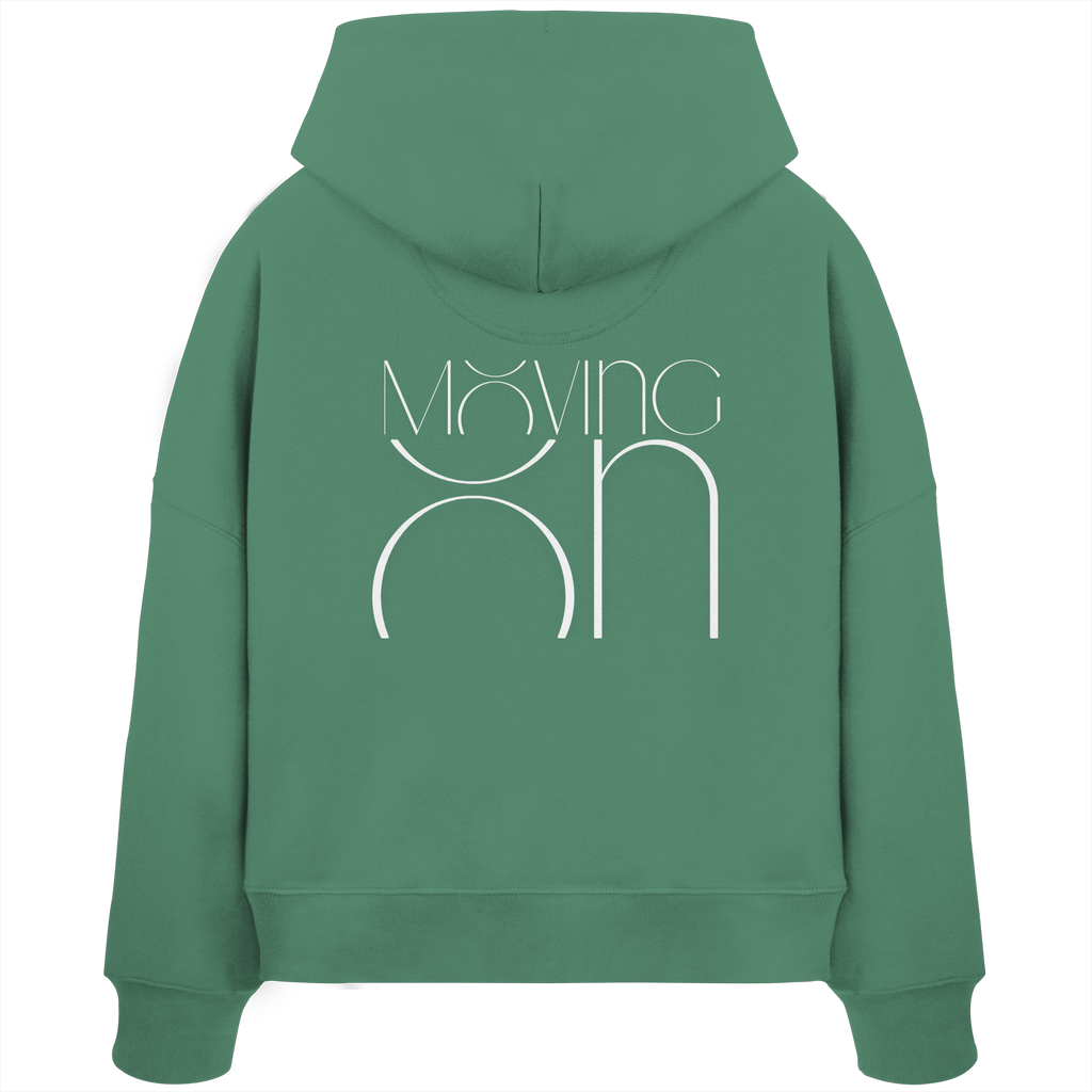 Moving On Boxcut Hoodie - green bay - Womens Organic Boxcut Hoodie