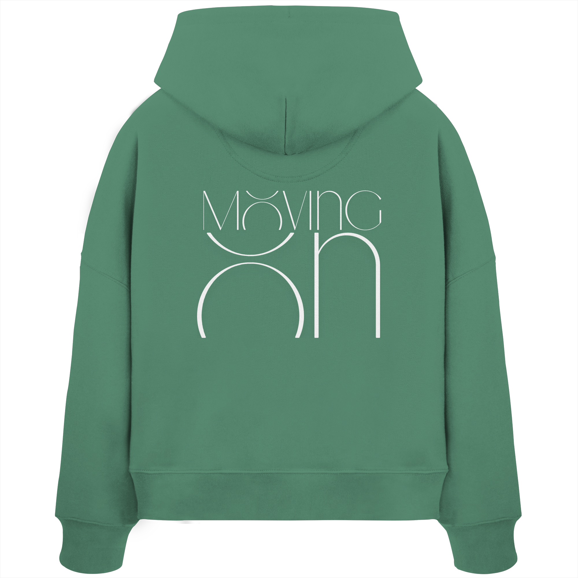 Moving On Boxcut Hoodie - green bay - Womens Organic Boxcut Hoodie