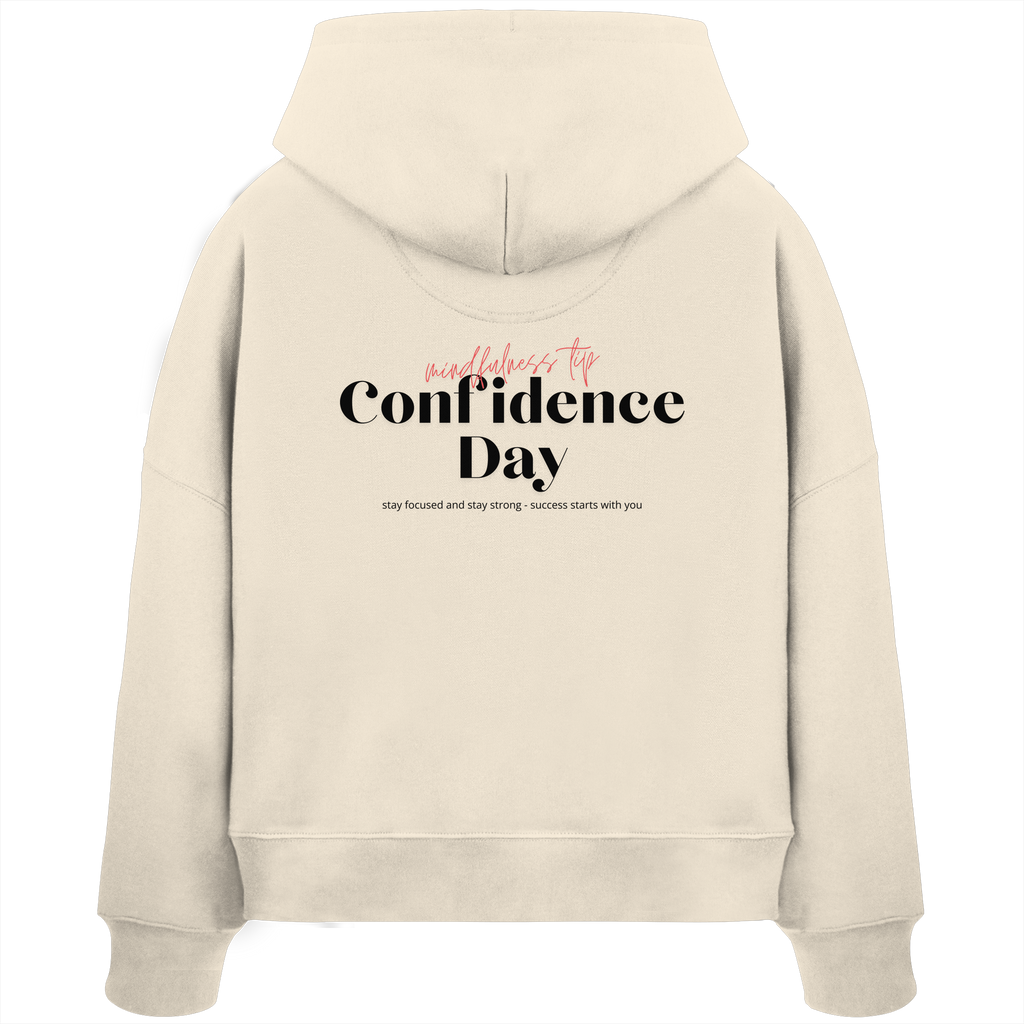 Confidence Day Boxcut Hoodie - natural raw - Womens Organic Boxcut Hoodie
