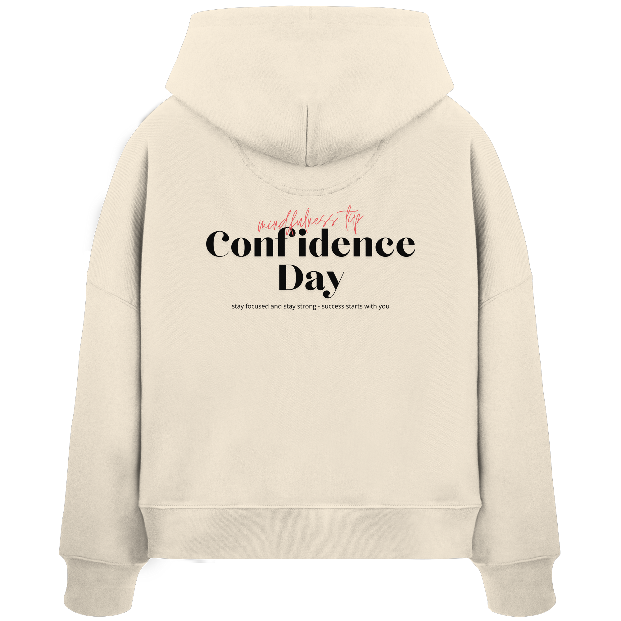 Confidence Day Boxcut Hoodie - natural raw - Womens Organic Boxcut Hoodie