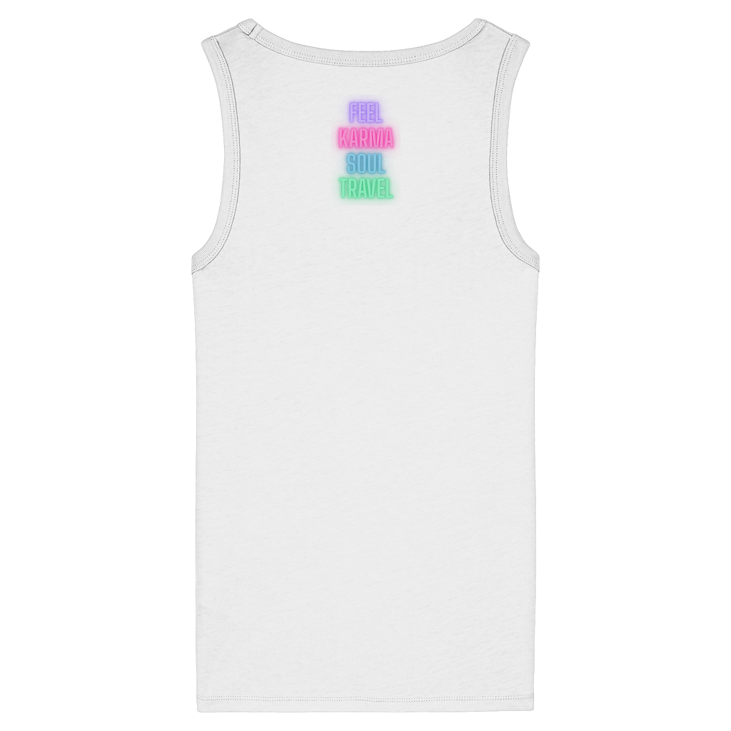 Karma Tank Top - white - Womens Organic Fitted Tank Top