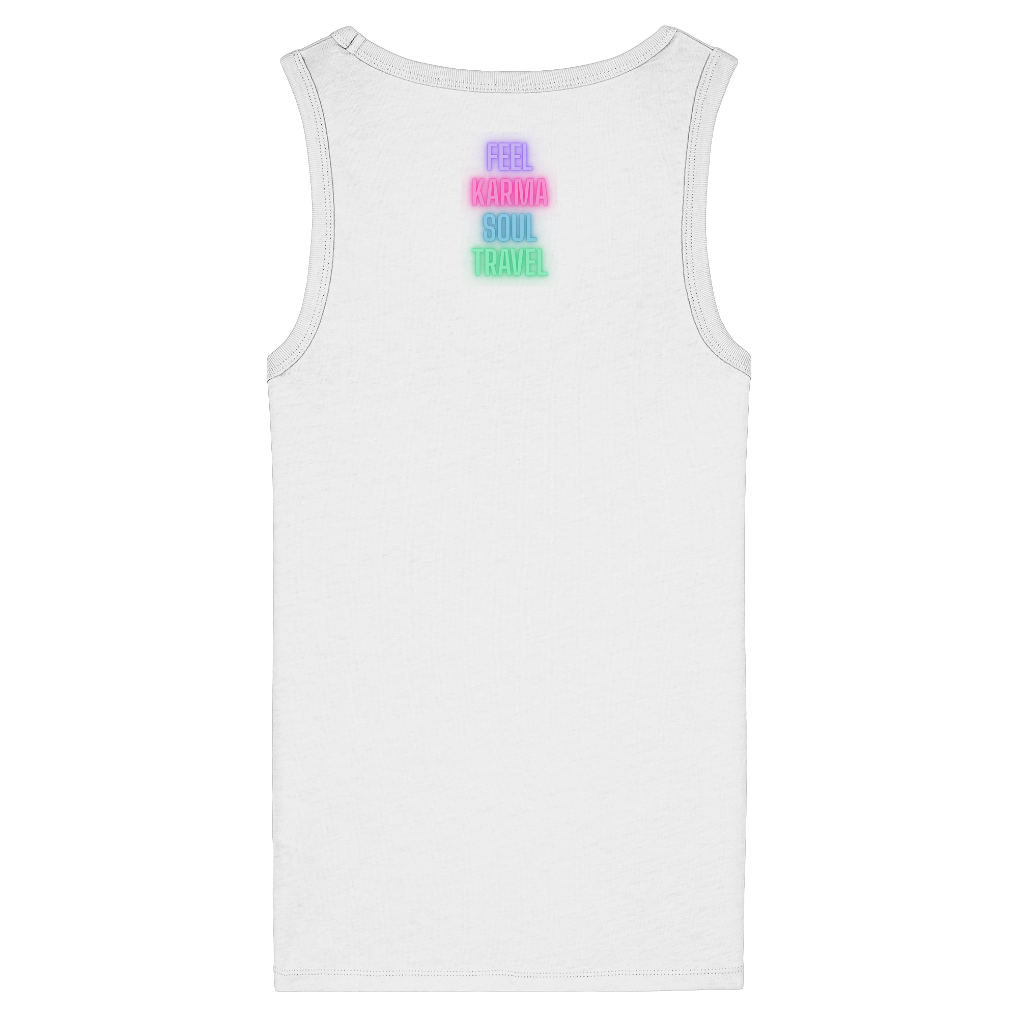 Karma Tank Top - white - Womens Organic Fitted Tank Top