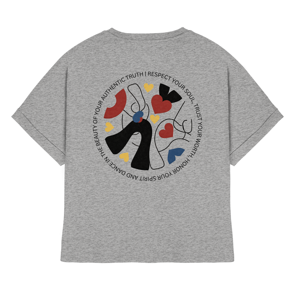 Respect, Trust, Honor, Beauty T-Shirt - grey - Womens Organic Rolled Sleeves T-Shirt
