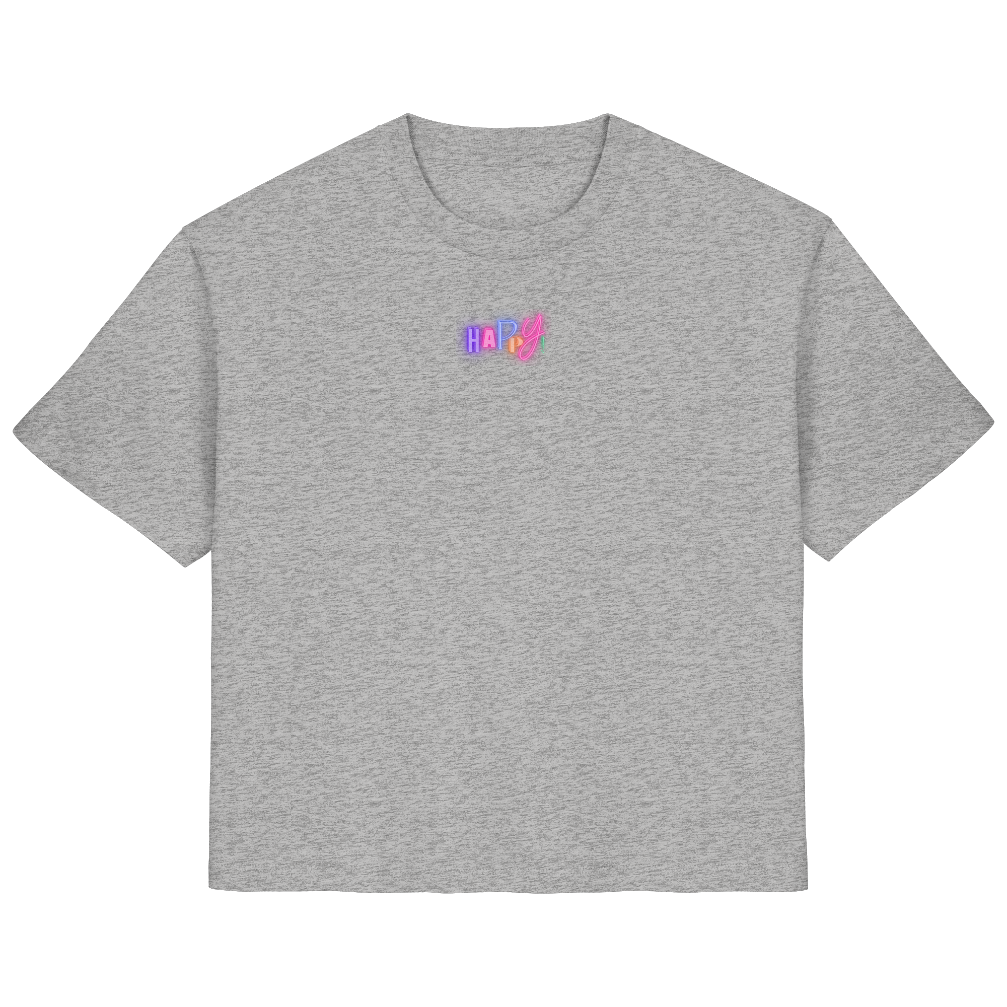 Happy T-Shirt - grey - Ladies Organic Shirt