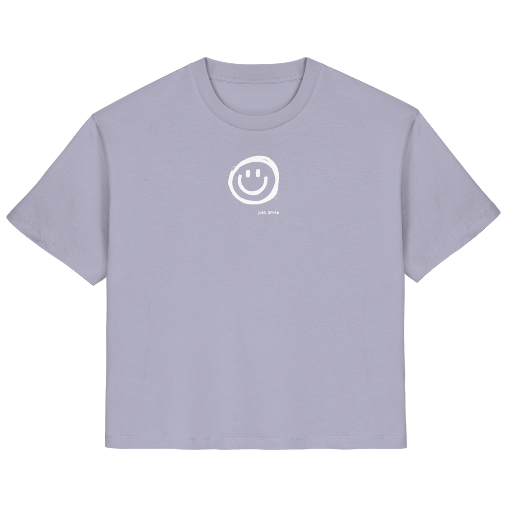 Just Smile T-Shirt - lavender - Ladies Organic Shirt
