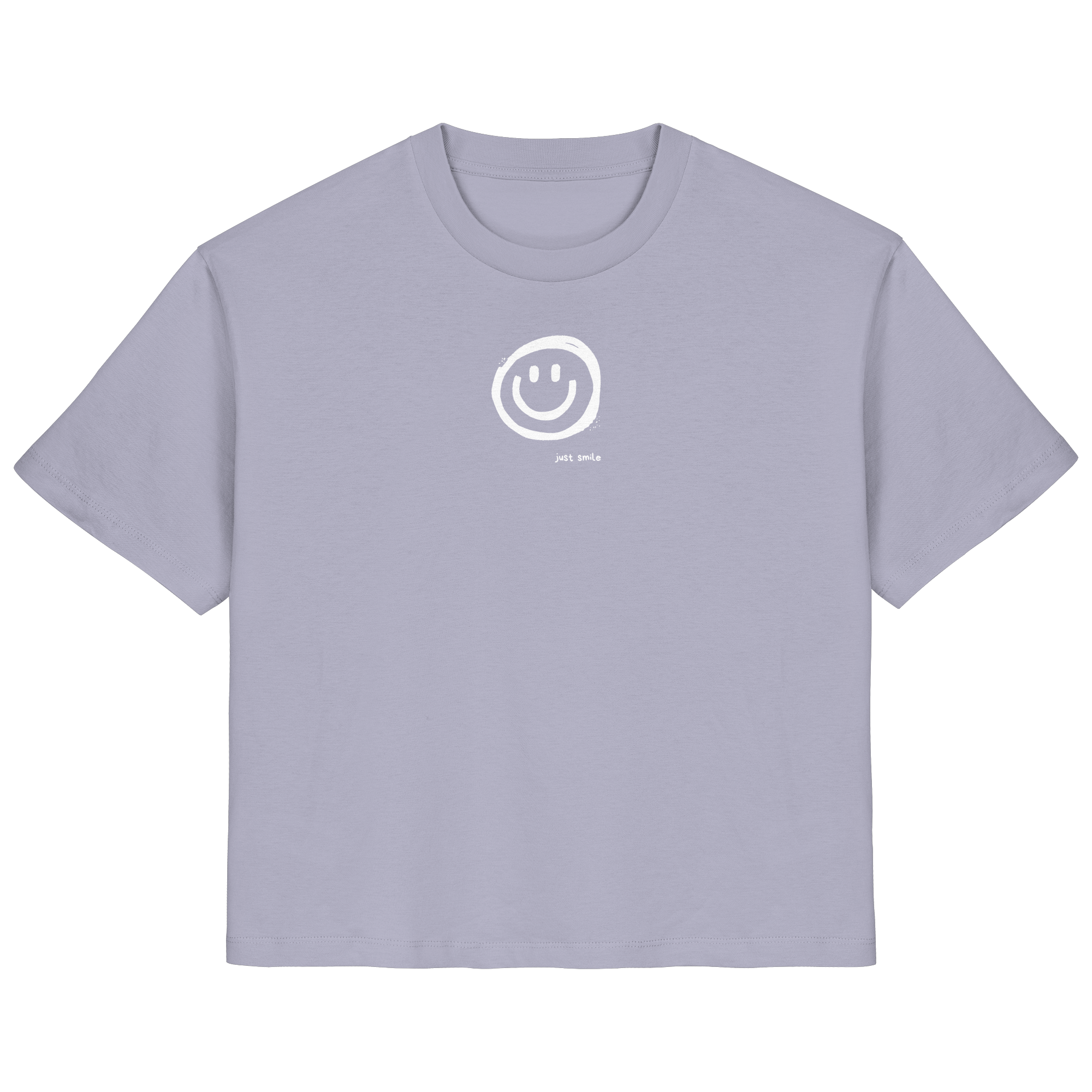 Just Smile T-Shirt - lavender - Ladies Organic Shirt