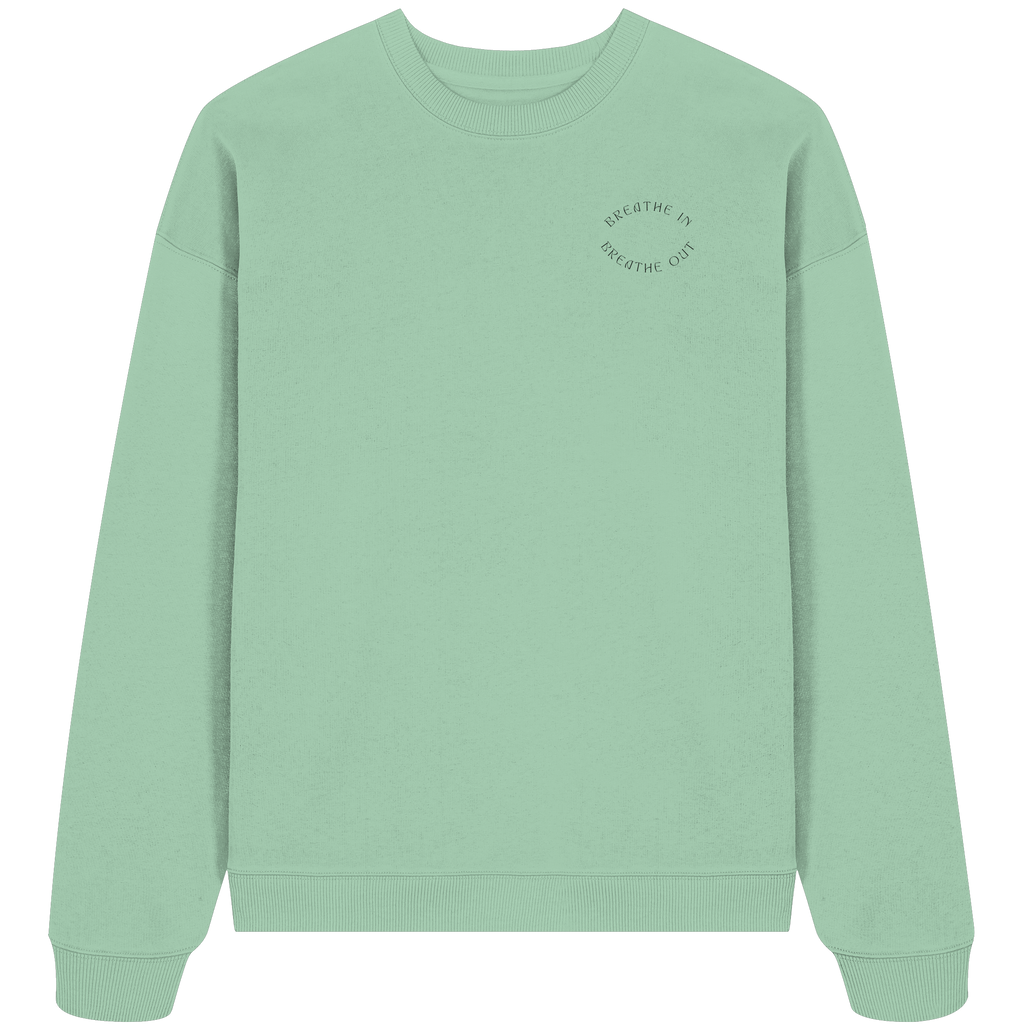 Breathe In Sweatshirt - misty jade - Organic Oversize Sweatshirt