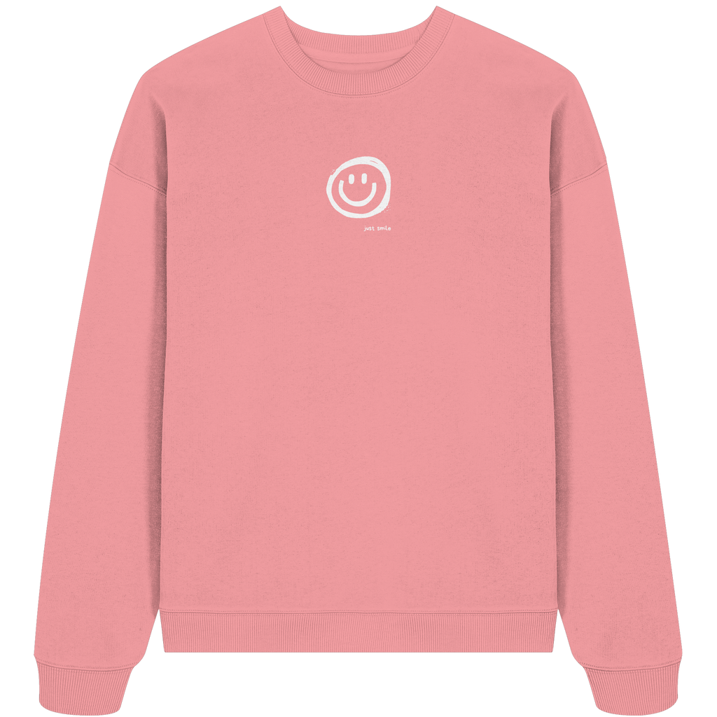 Just Smile Sweatshirt - pink joy - Organic Oversize Sweatshirt