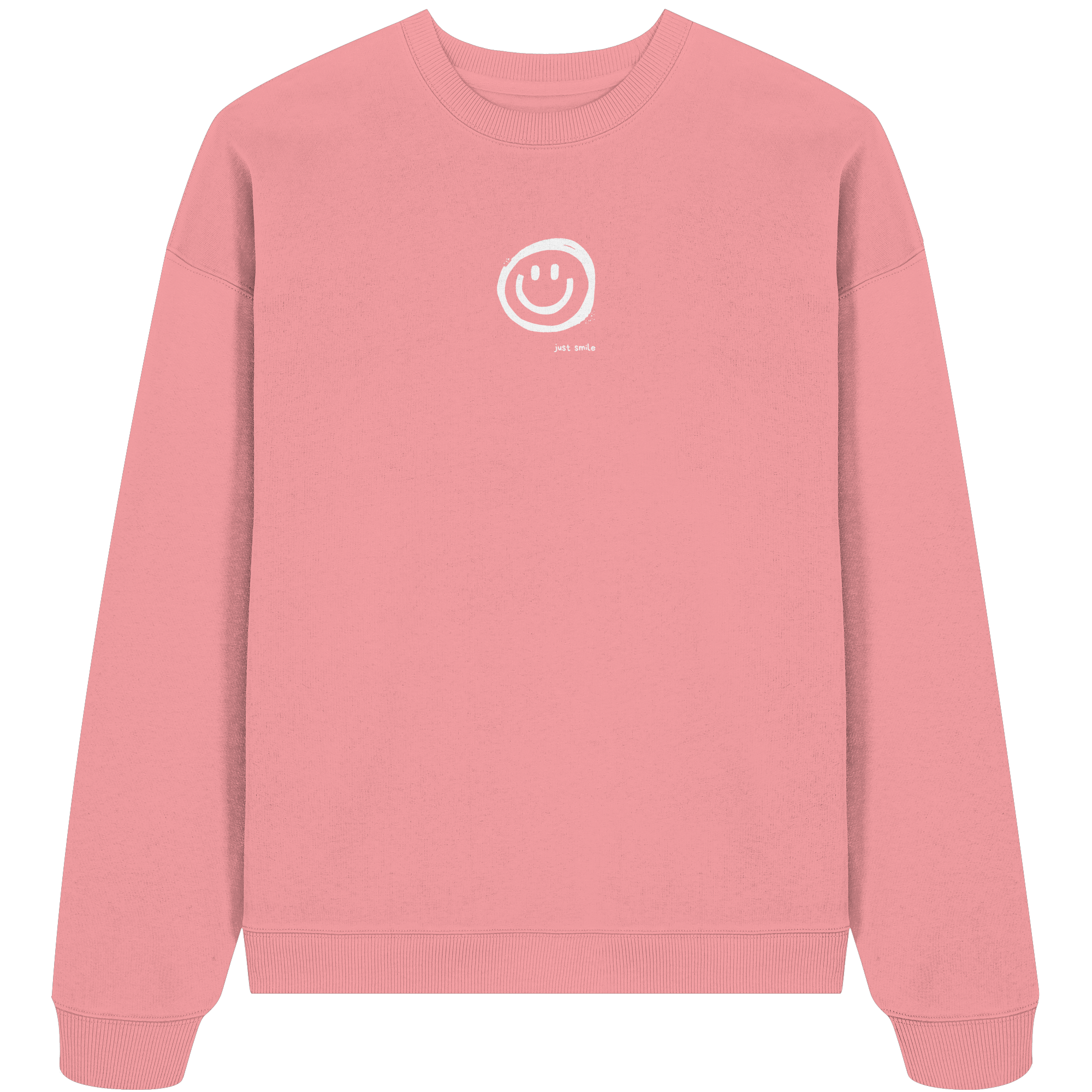 Just Smile Sweatshirt - pink joy - Organic Oversize Sweatshirt
