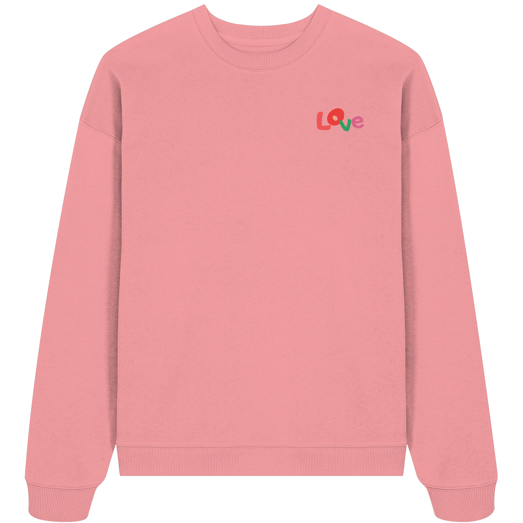 Love Sweatshirt - pink joy - Organic Oversize Sweatshirt