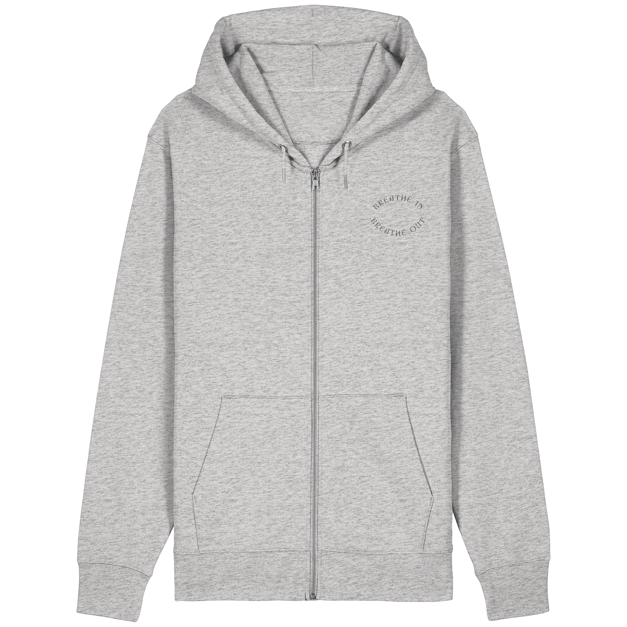 Breathe In Zipperjacke - heather grey - Organic Relaxed Zipper