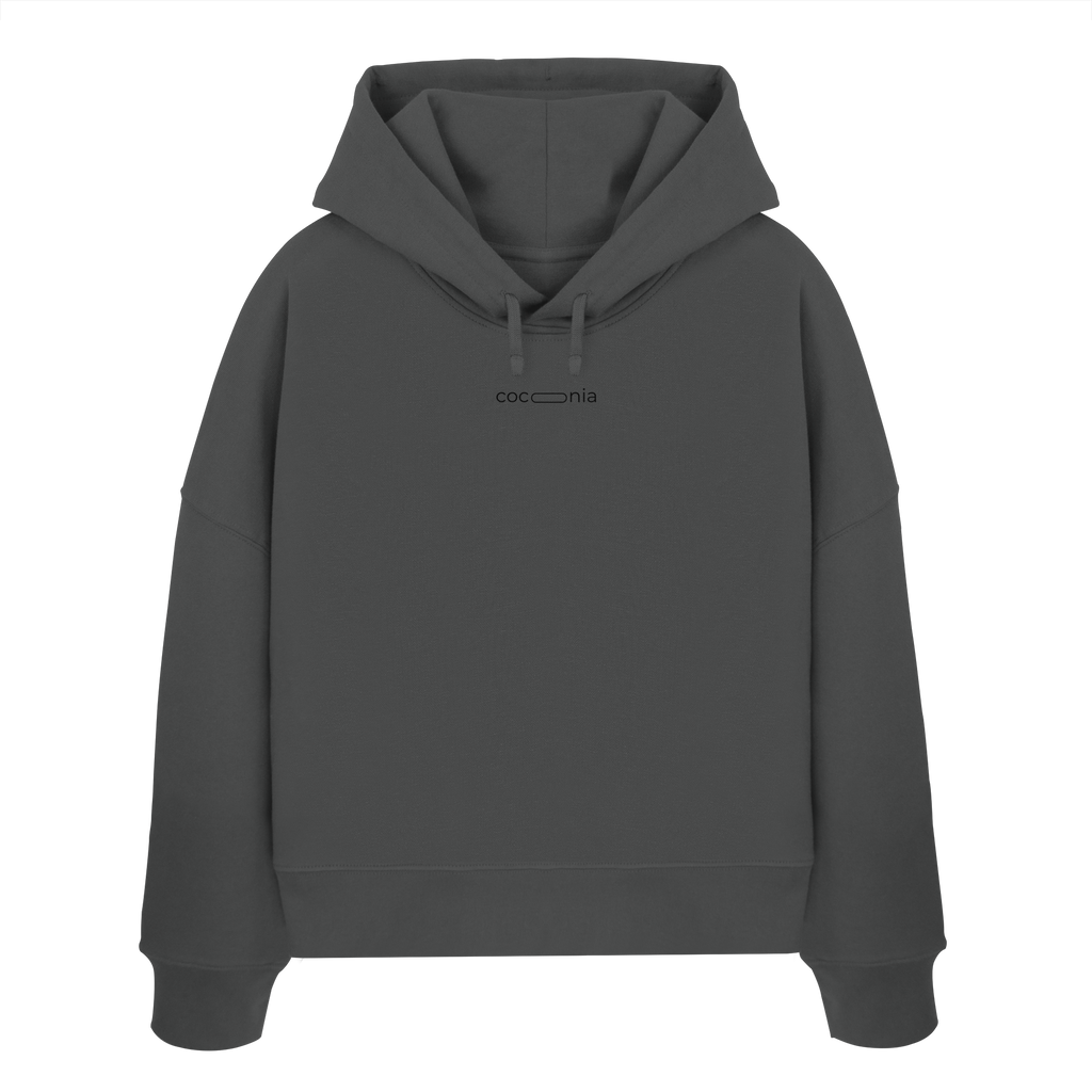Soulful Souvenirs Boxcut Hoodie - grey - Womens Organic Boxcut Hoodie