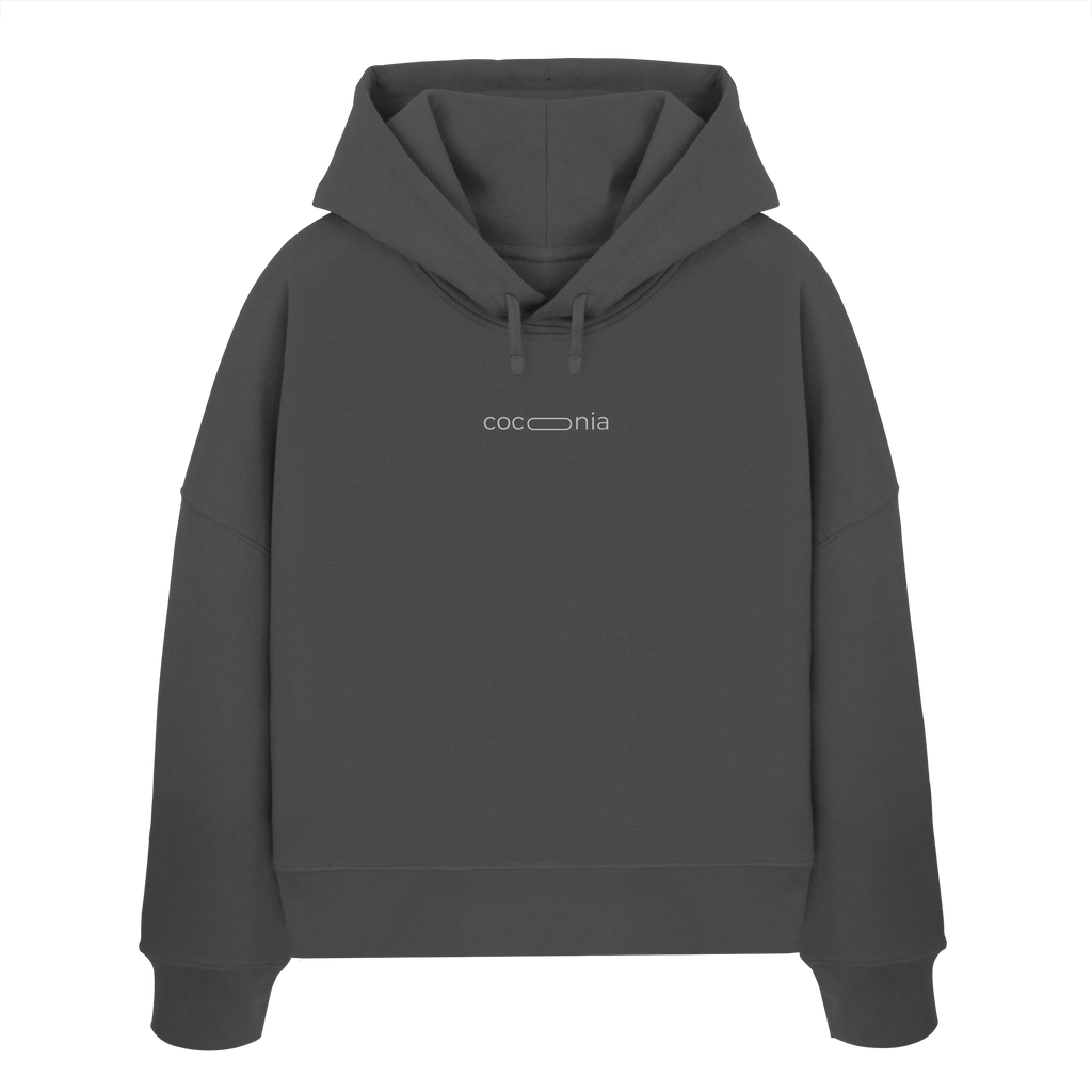cocoonia soulful moments Boxcut Hoodie - grey - Womens Organic Boxcut Hoodie