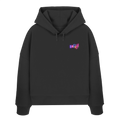 Happy Boxcut Hoodie - black - Womens Organic Boxcut Hoodie