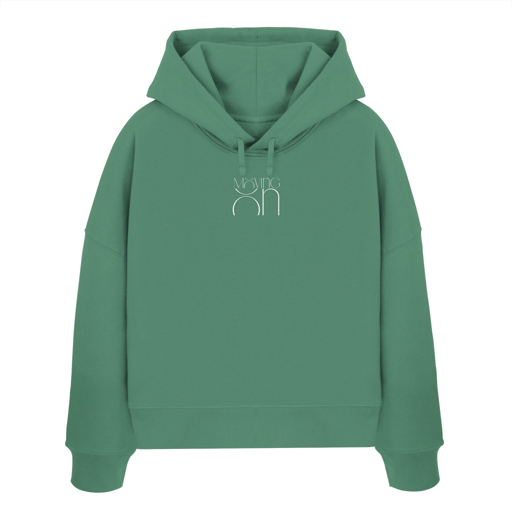 Moving On Boxcut Hoodie - green bay - Womens Organic Boxcut Hoodie