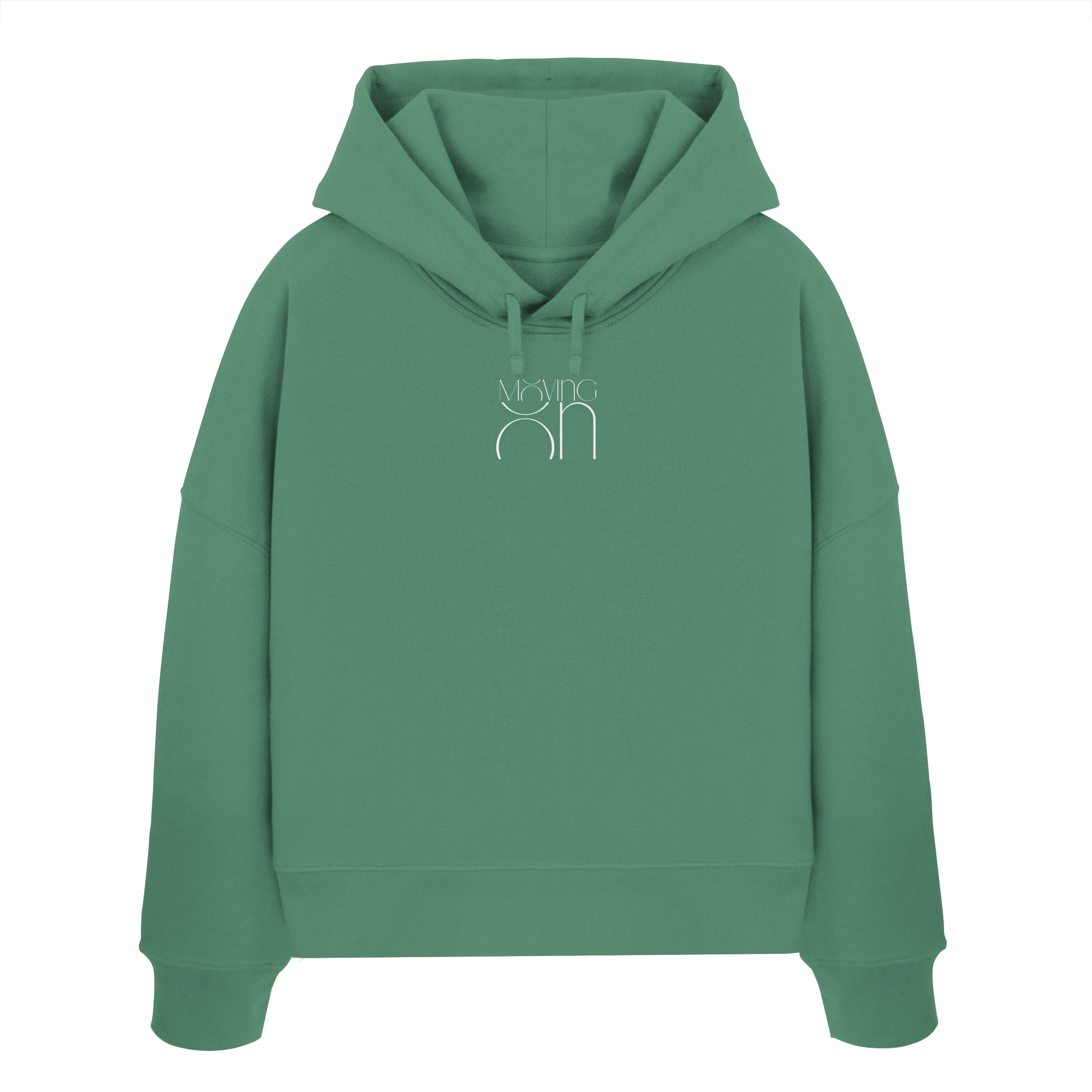 Moving On Boxcut Hoodie - green bay - Womens Organic Boxcut Hoodie